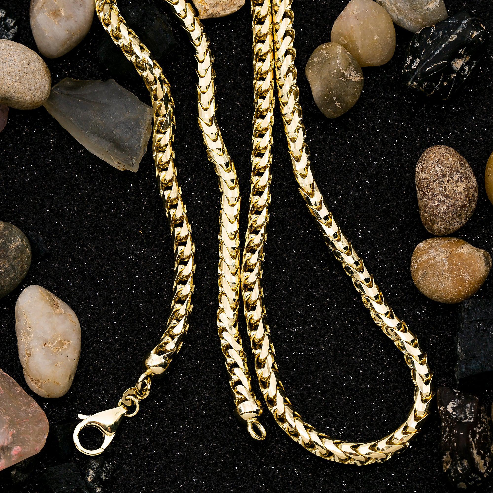 10k Yellow Gold 5mm Millennium Franco Chain Available In Sizes 18"-26"