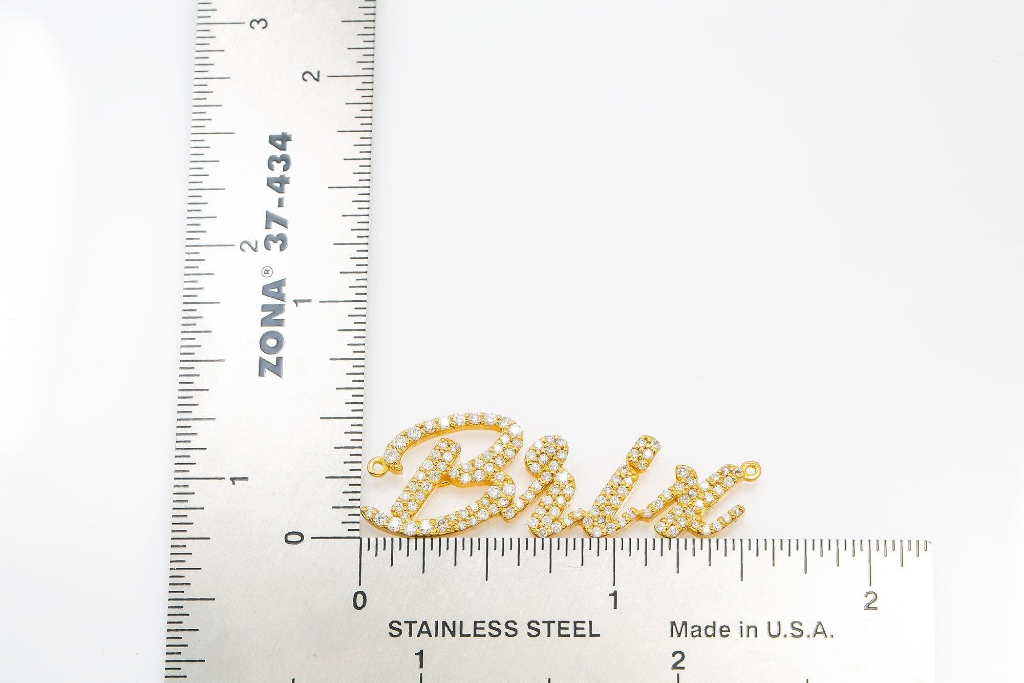 14K YELLOW GOLD UNISEX PENDANT WITH 1.5 CT DIAMONDS