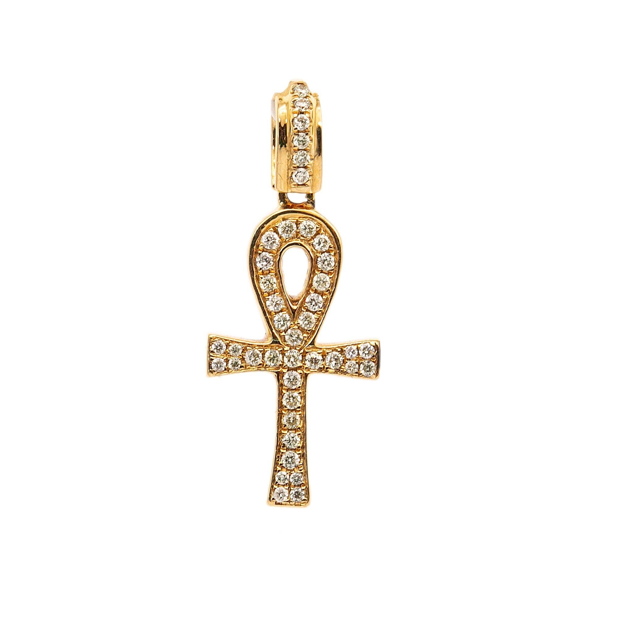Men's 14K Yellow Gold Pendant with .23 CT Diamonds