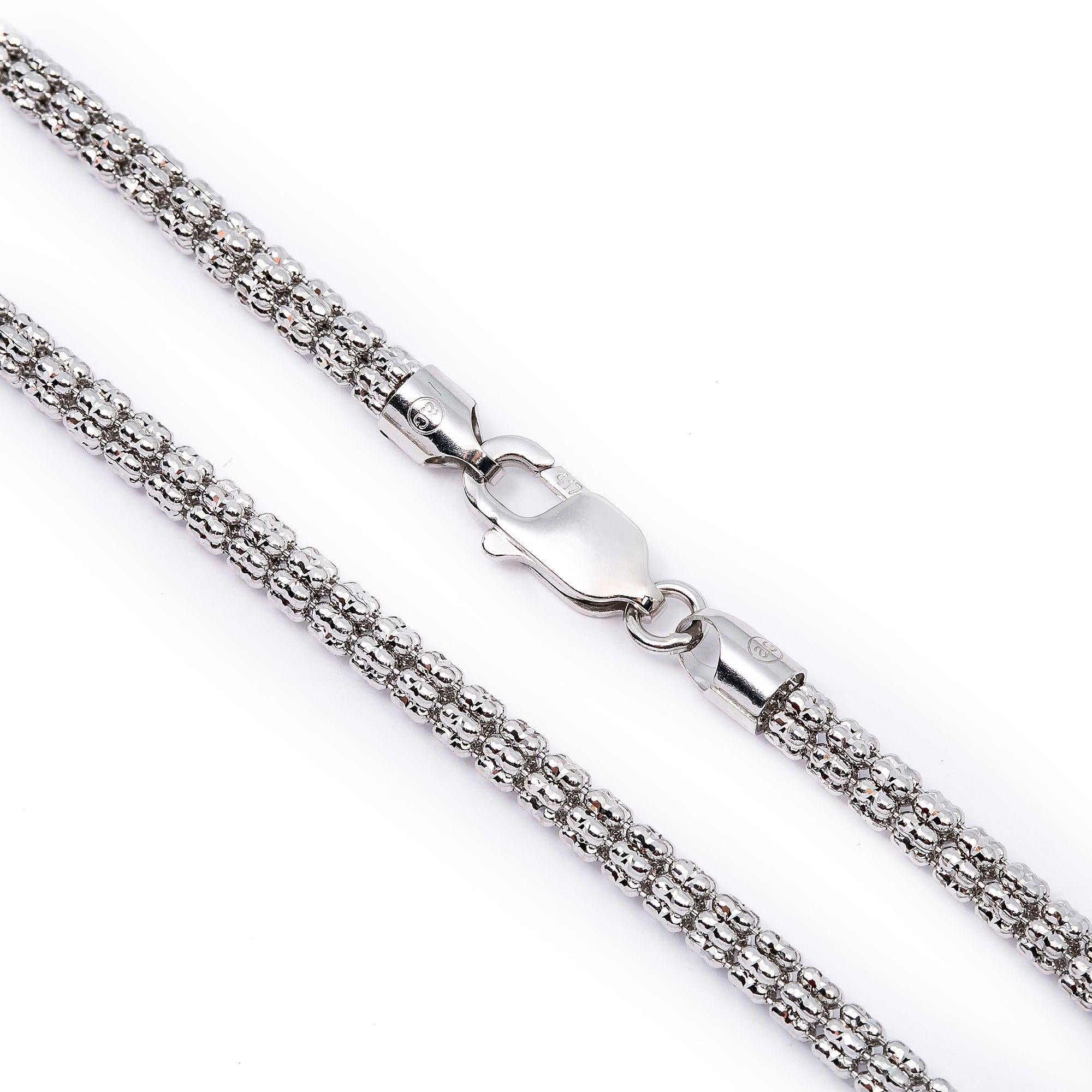 10K WHITE GOLD 3.43MM ICE CHAIN