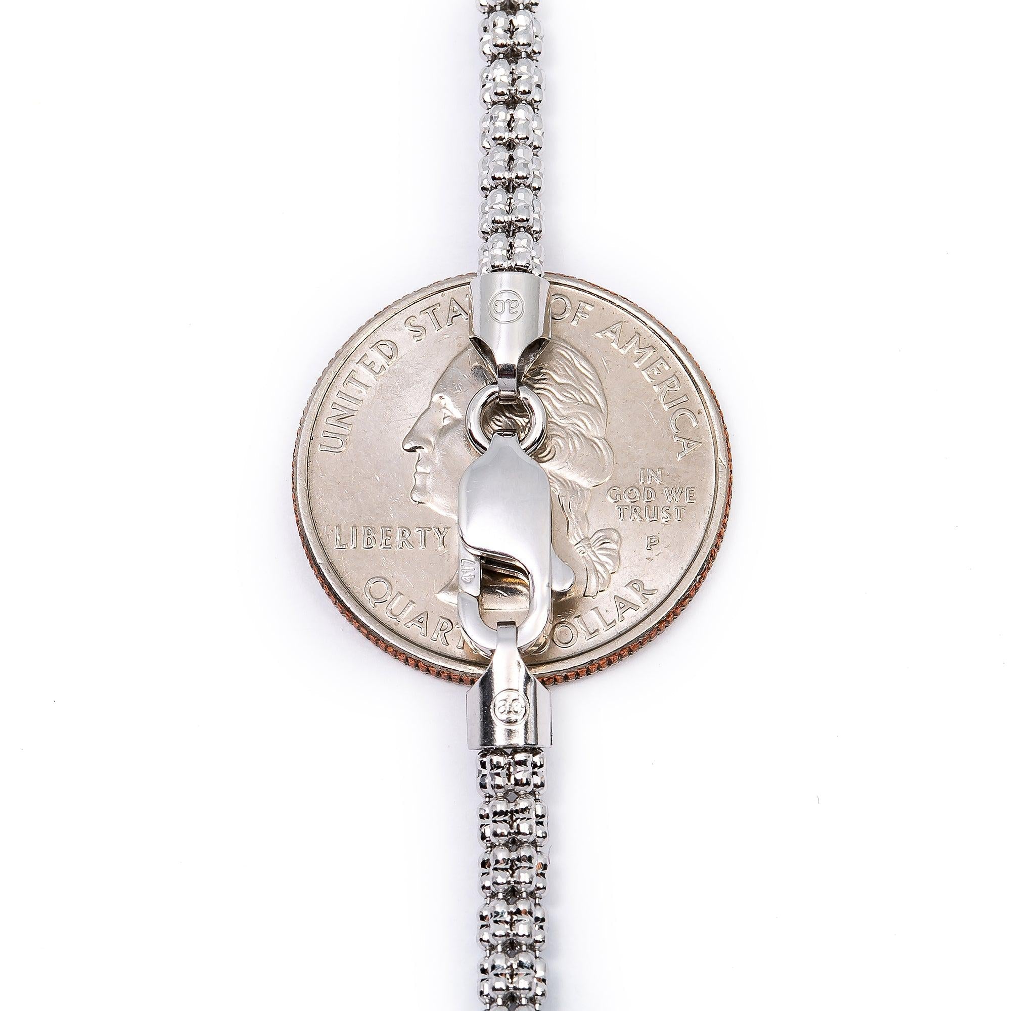 10K WHITE GOLD 3.43MM ICE CHAIN