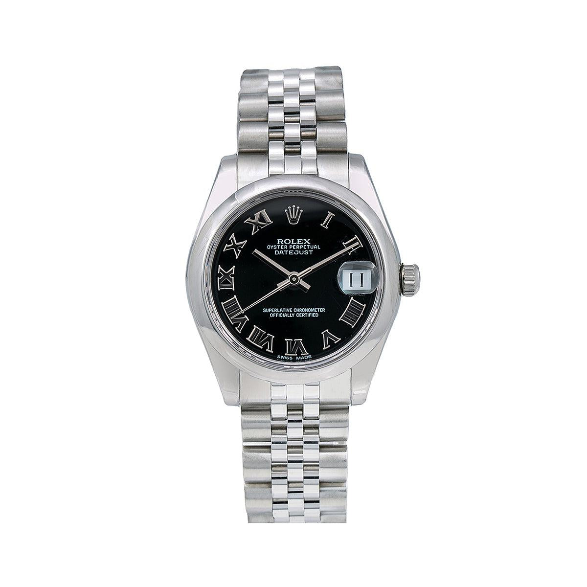 Rolex Datejust 178240 31MM Black Dial With Stainless Steel Jubilee Bracelet