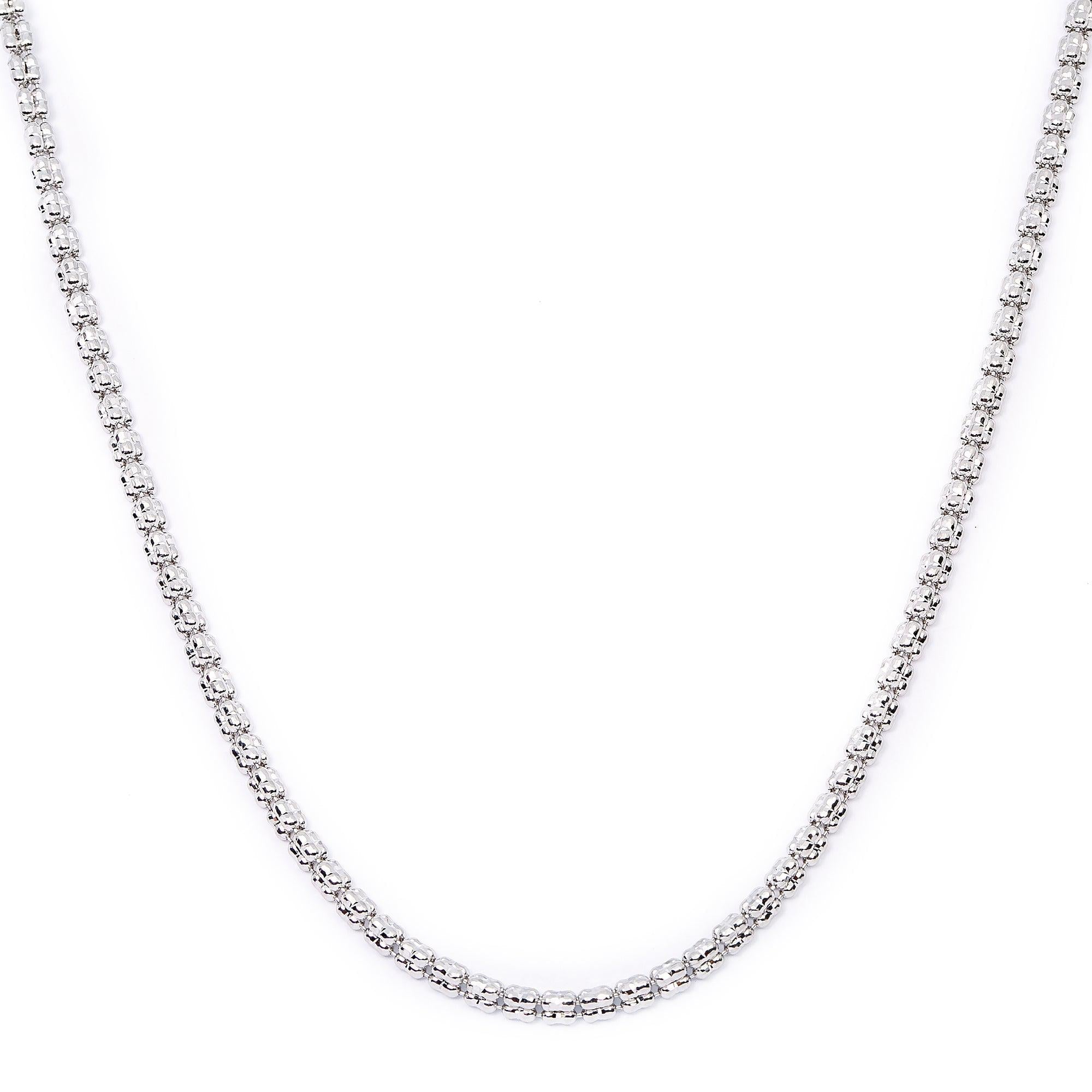 10K White Gold Ice Chain 2.33mm Available In Sizes 18"-26"
