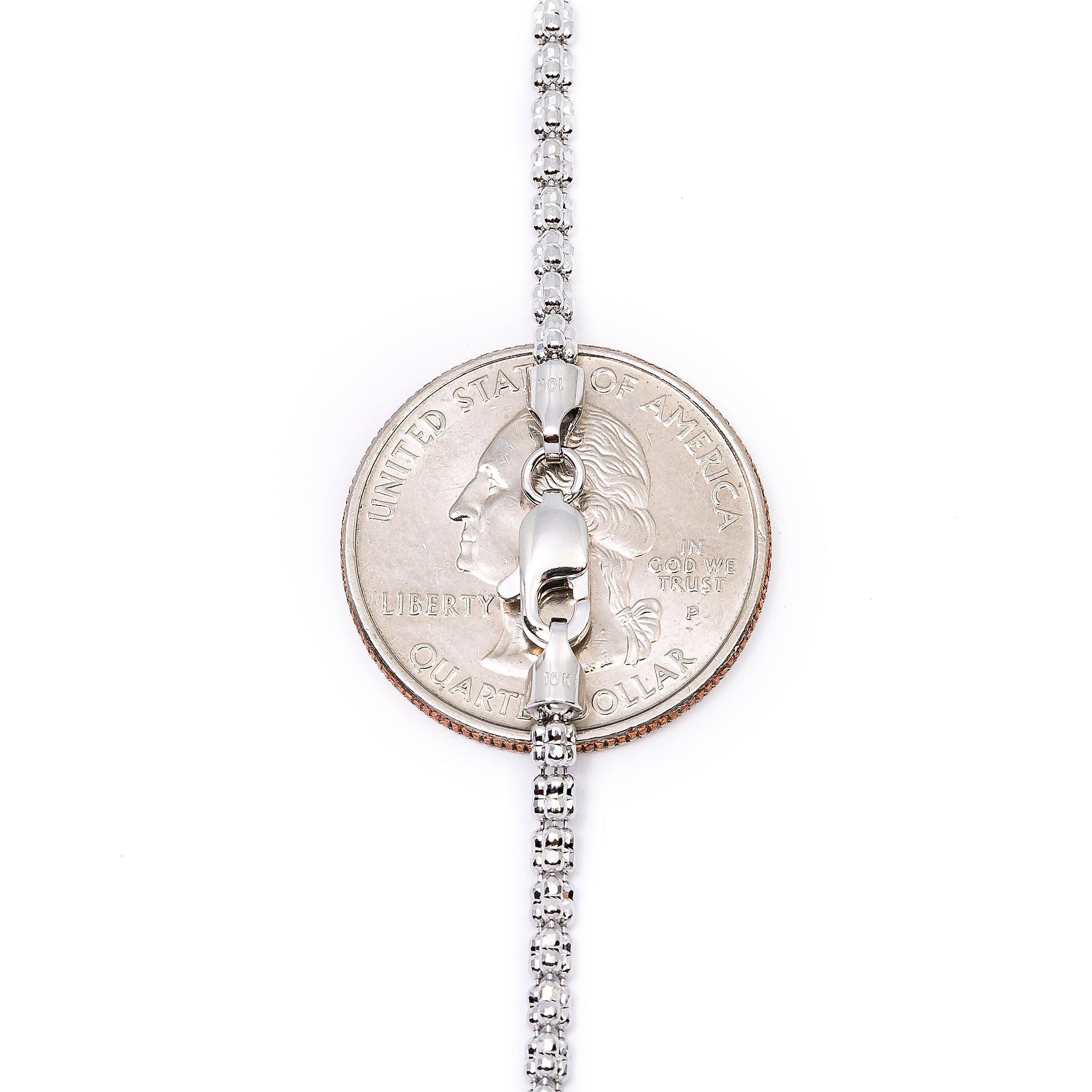 10K White Gold Ice Chain 2.33mm Available In Sizes 18"-26"