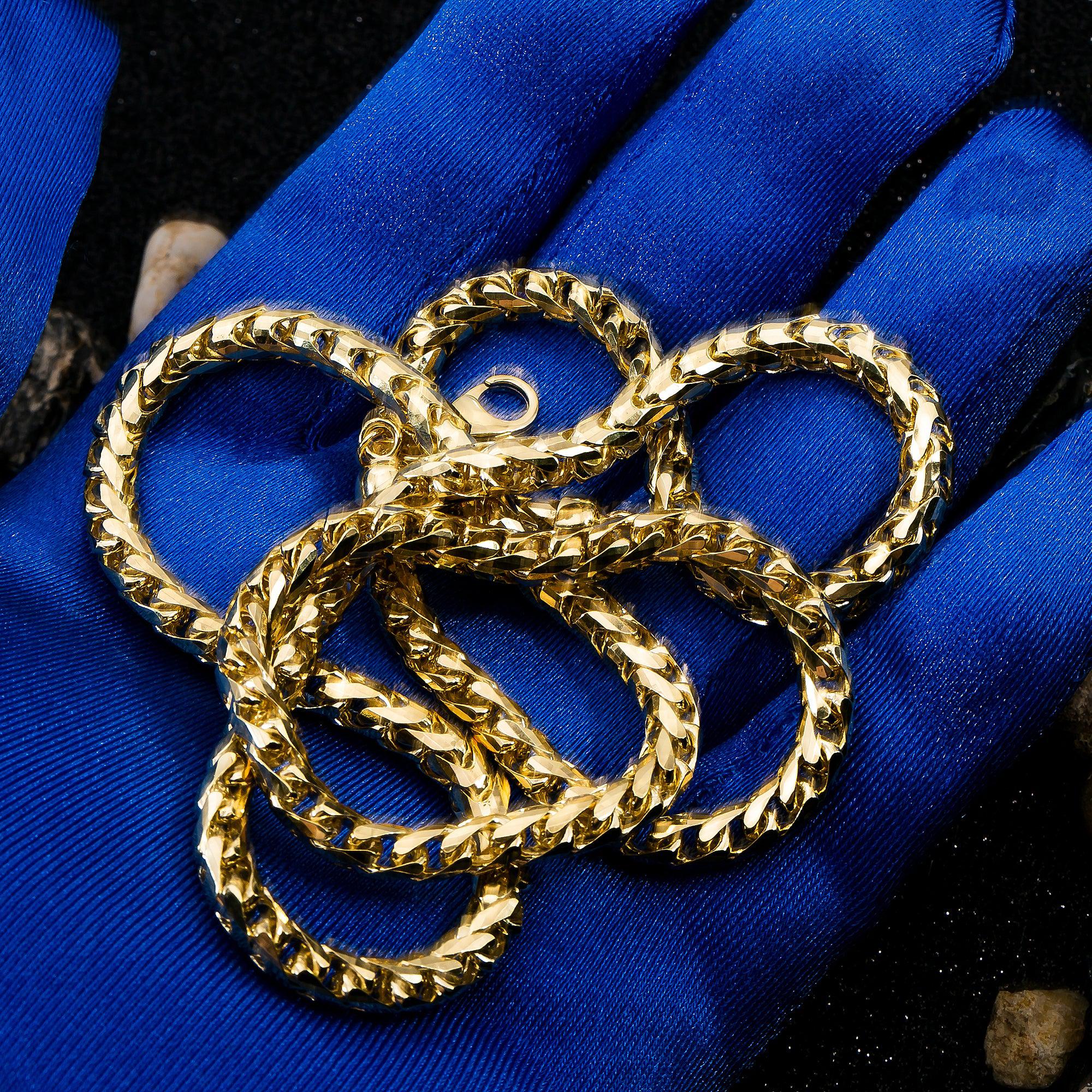 10k Yellow Gold 5mm Millennium Franco Chain Available In Sizes 18"-26"