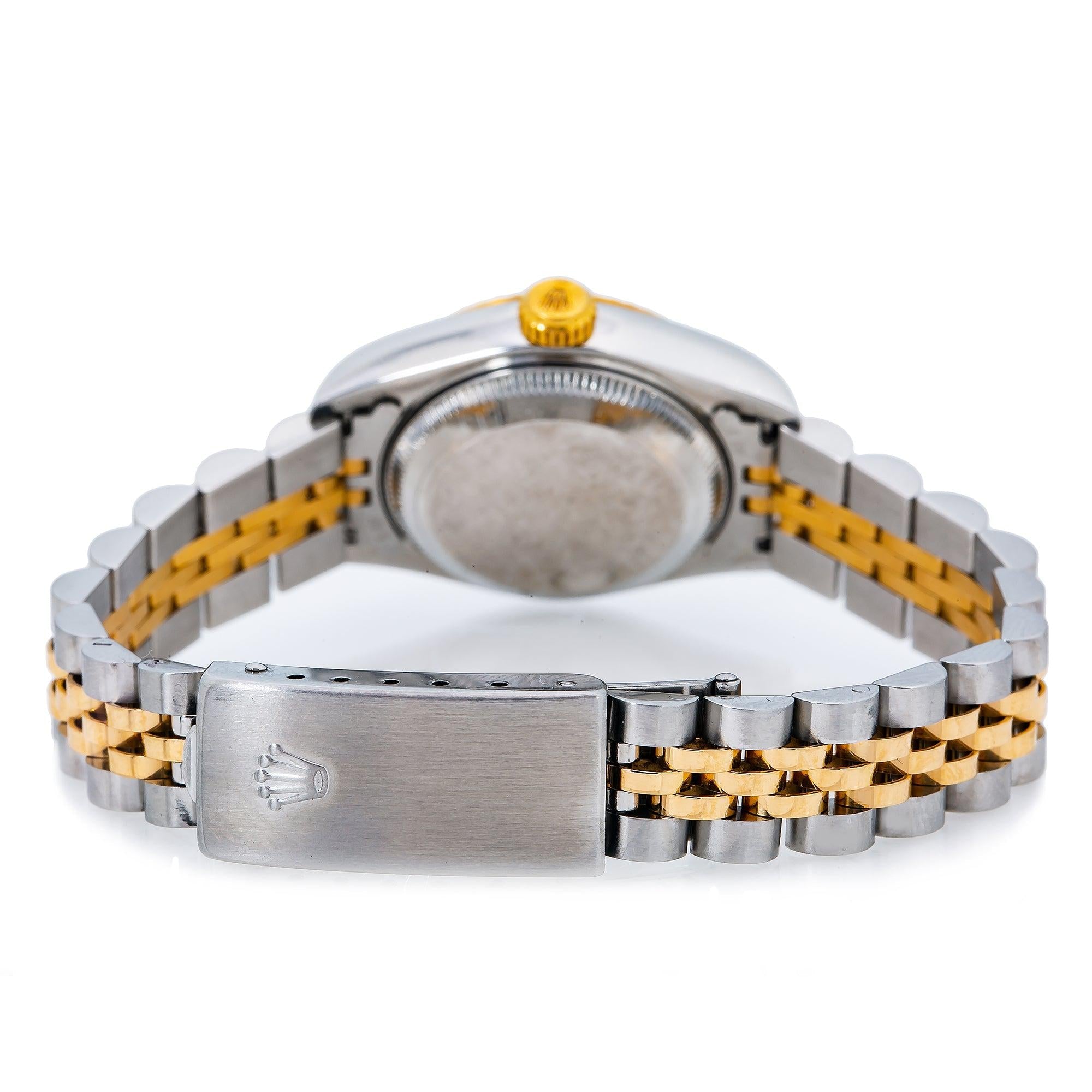 Rolex Lady-Datejust 69173 26MM Black Diamond Dial With Two Tone Jubilee Bracelet