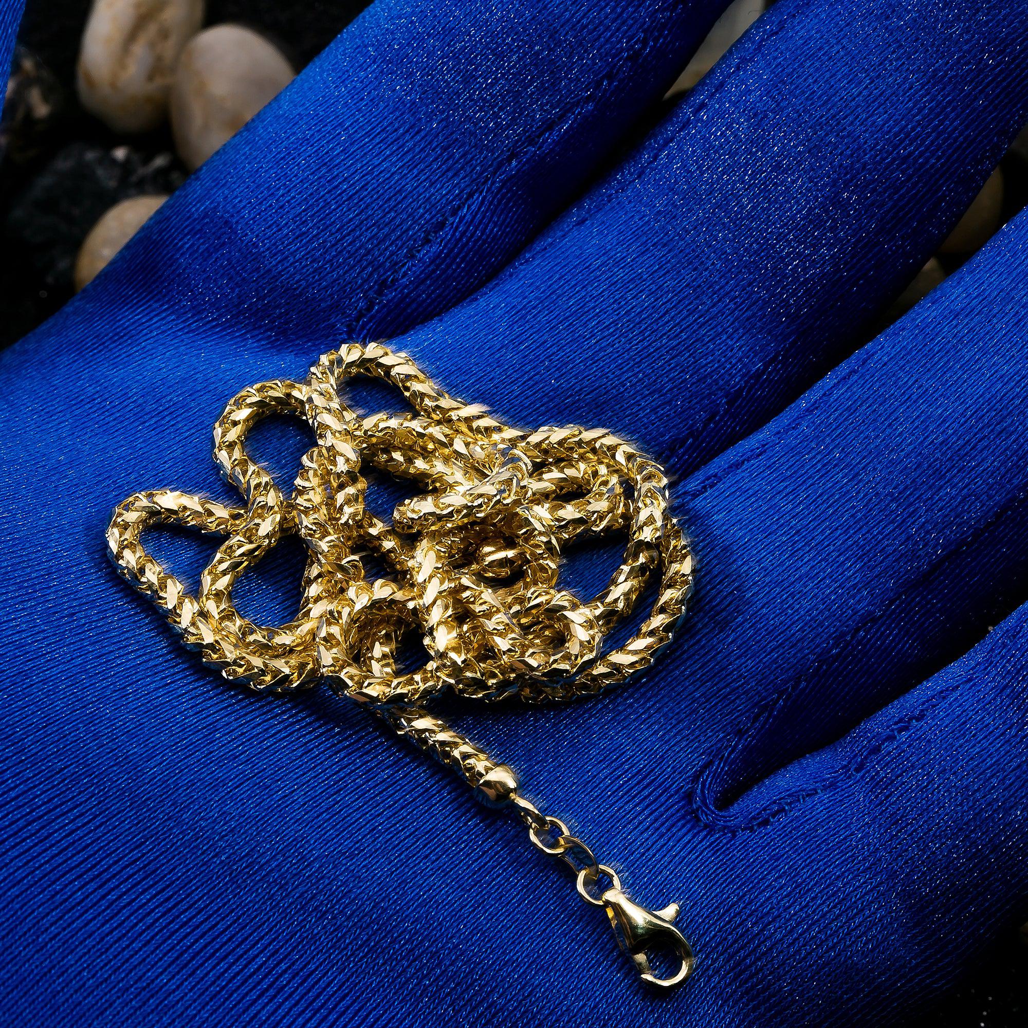 10k Yellow Gold 4mm Millennium Franco Chain Available In Sizes 18"-26"