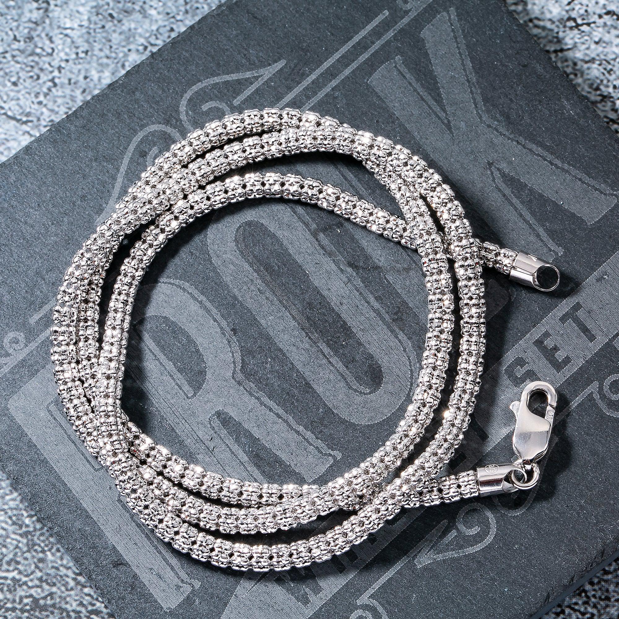 10K WHITE GOLD 3.43MM ICE CHAIN