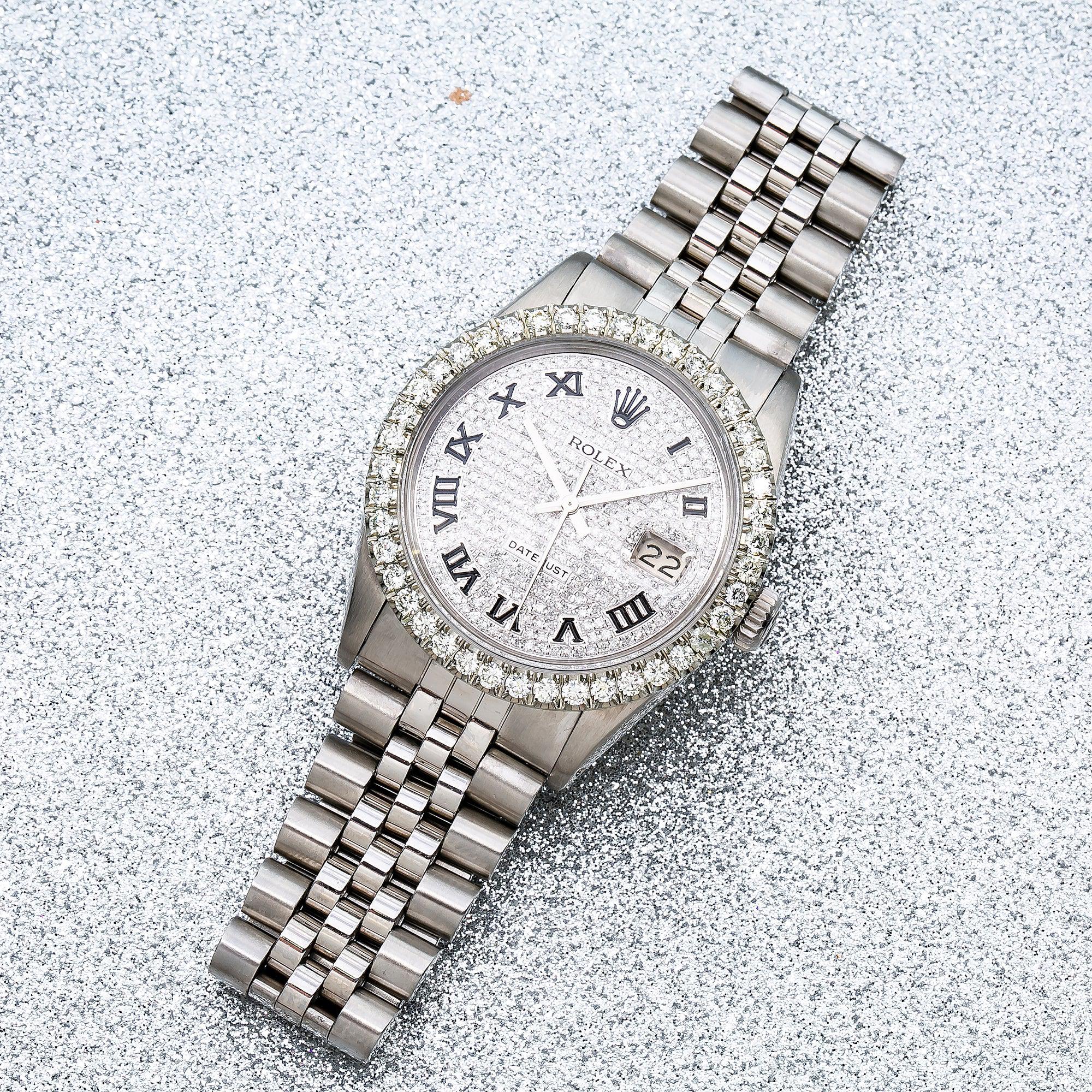 Rolex Datejust 16014 36MM White Diamond Dial With Stainless Steel Bracelet