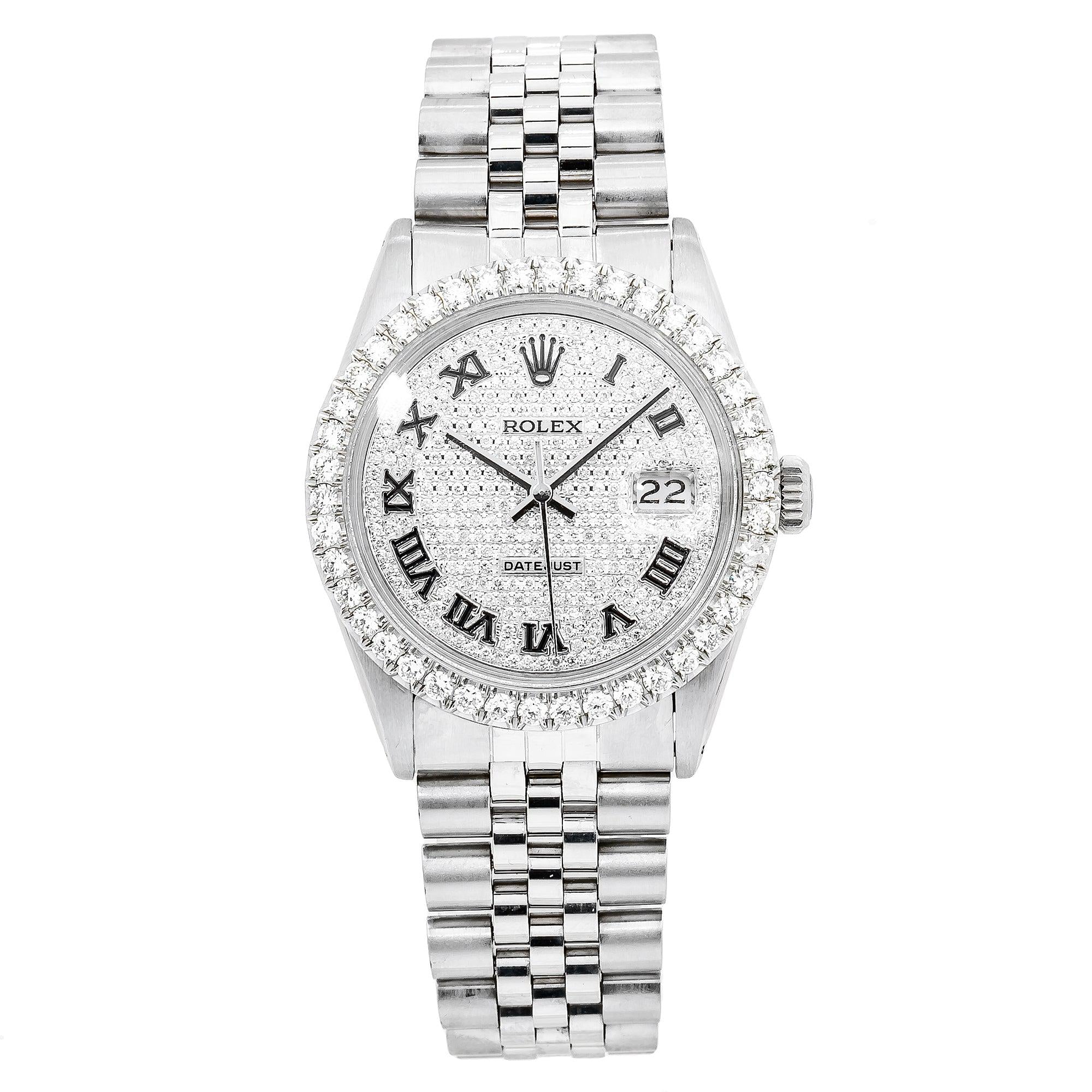 Rolex Datejust 16014 36MM White Diamond Dial With Stainless Steel Bracelet