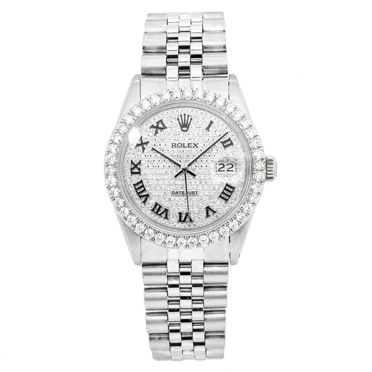 Rolex Datejust 16014 36MM White Diamond Dial With Stainless Steel Bracelet