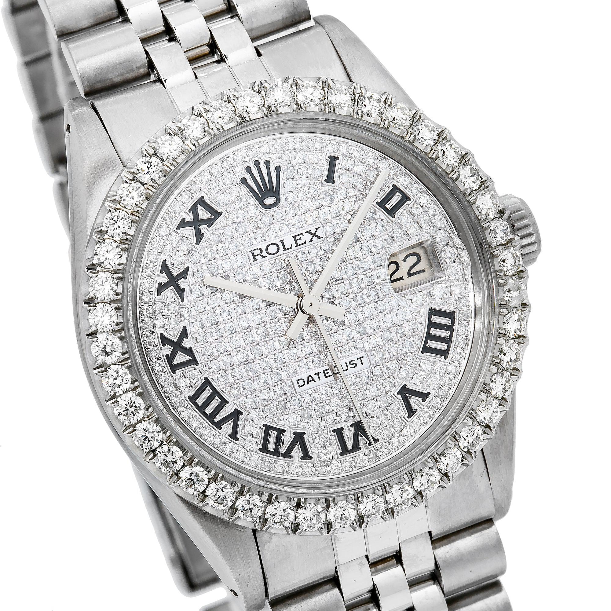 Rolex Datejust 16014 36MM White Diamond Dial With Stainless Steel Bracelet