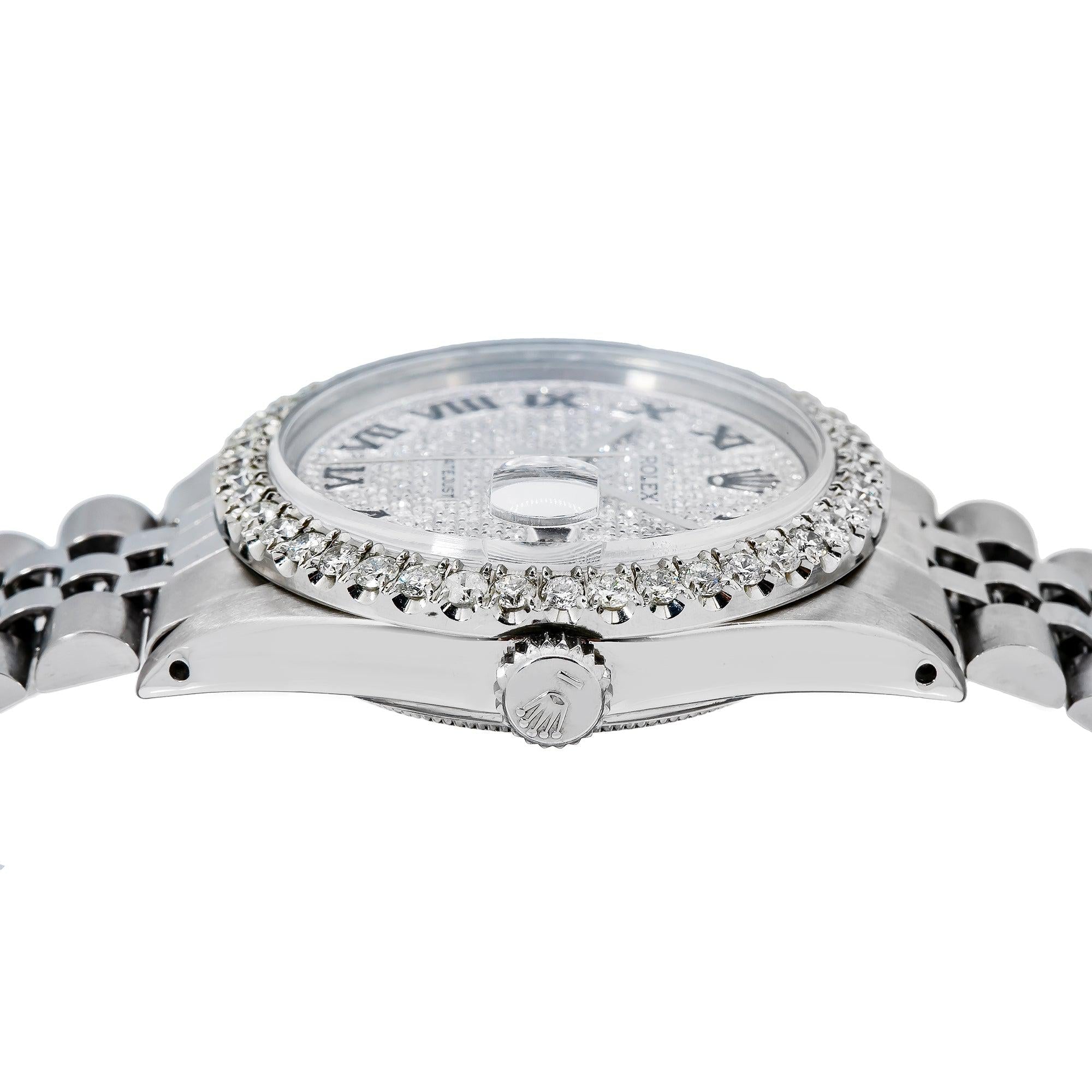 Rolex Datejust 16014 36MM White Diamond Dial With Stainless Steel Bracelet