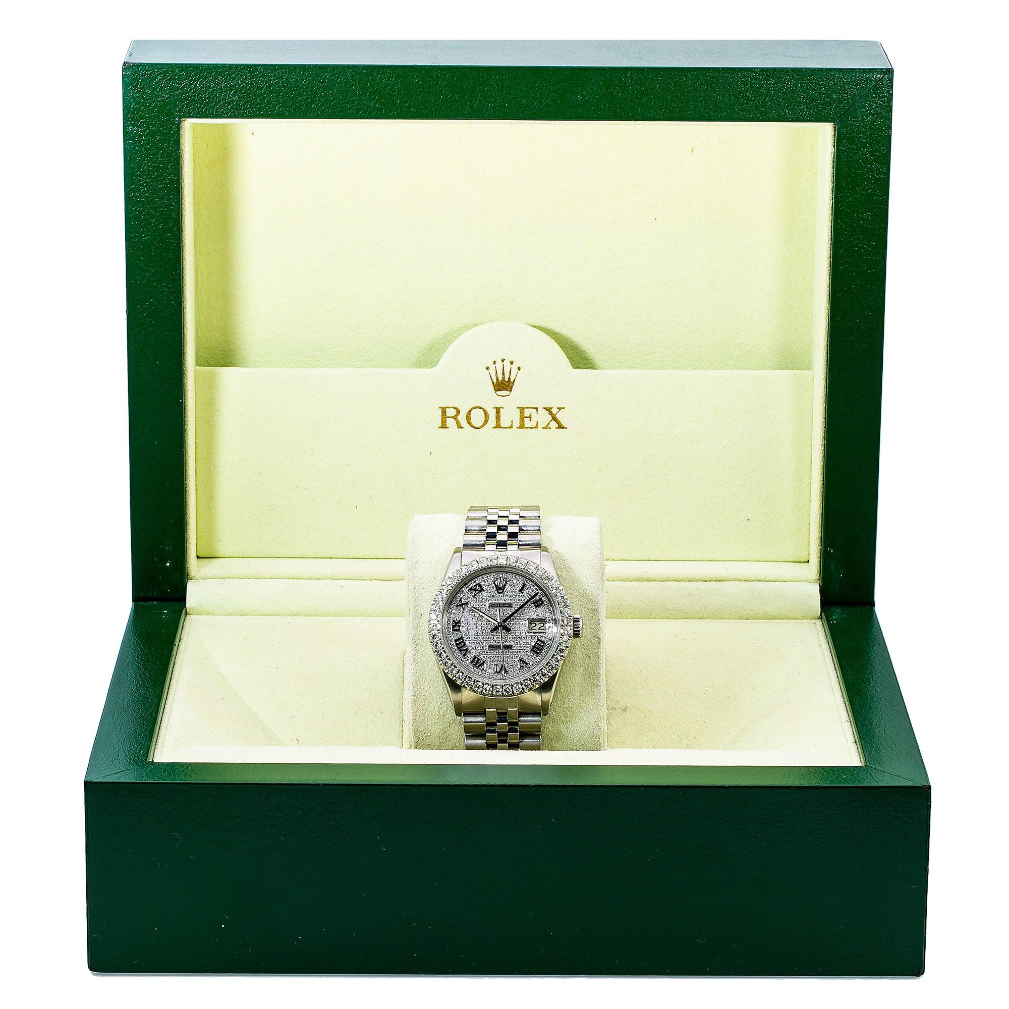 Rolex Datejust 16014 36MM White Diamond Dial With Stainless Steel Bracelet