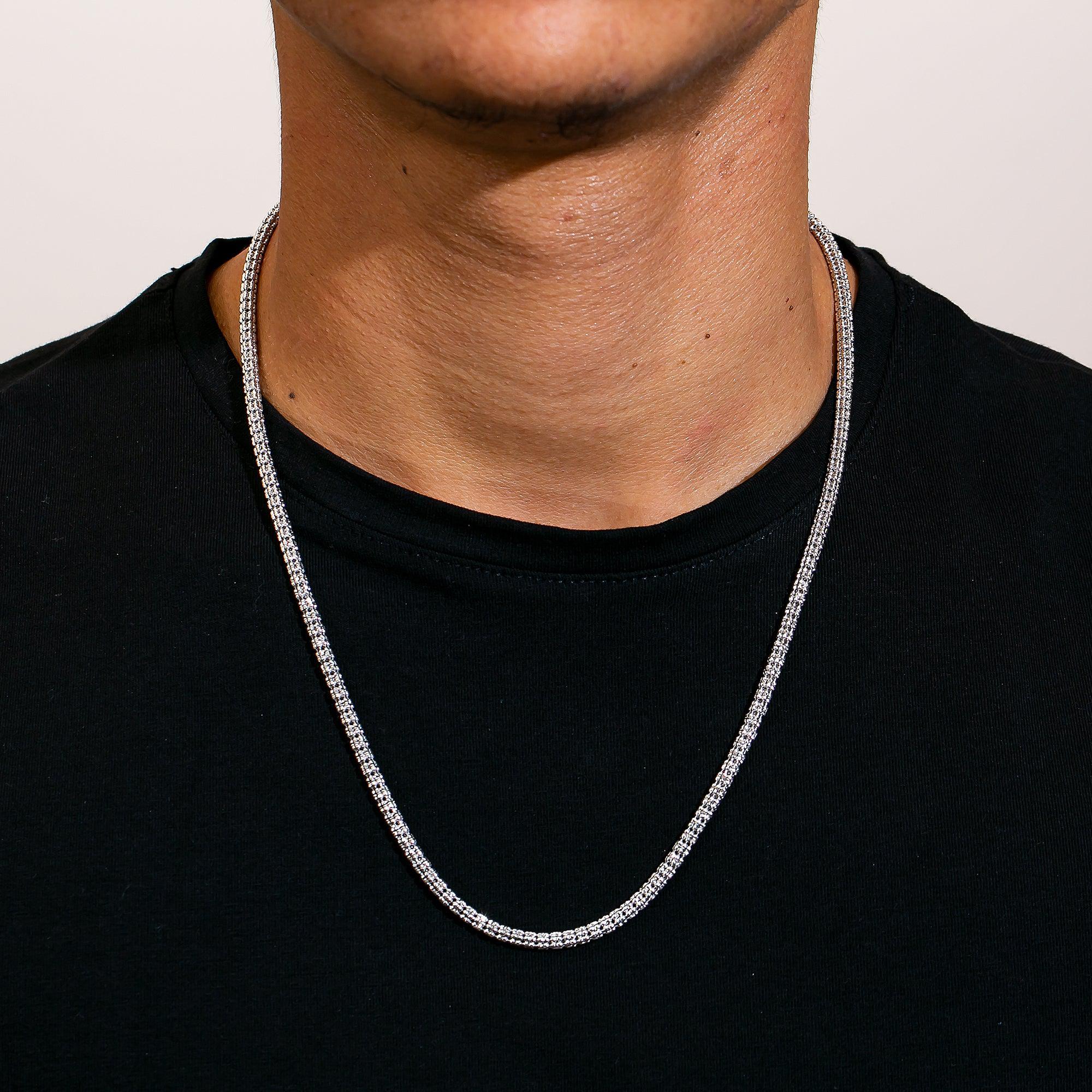 10K WHITE GOLD 3.43MM ICE CHAIN