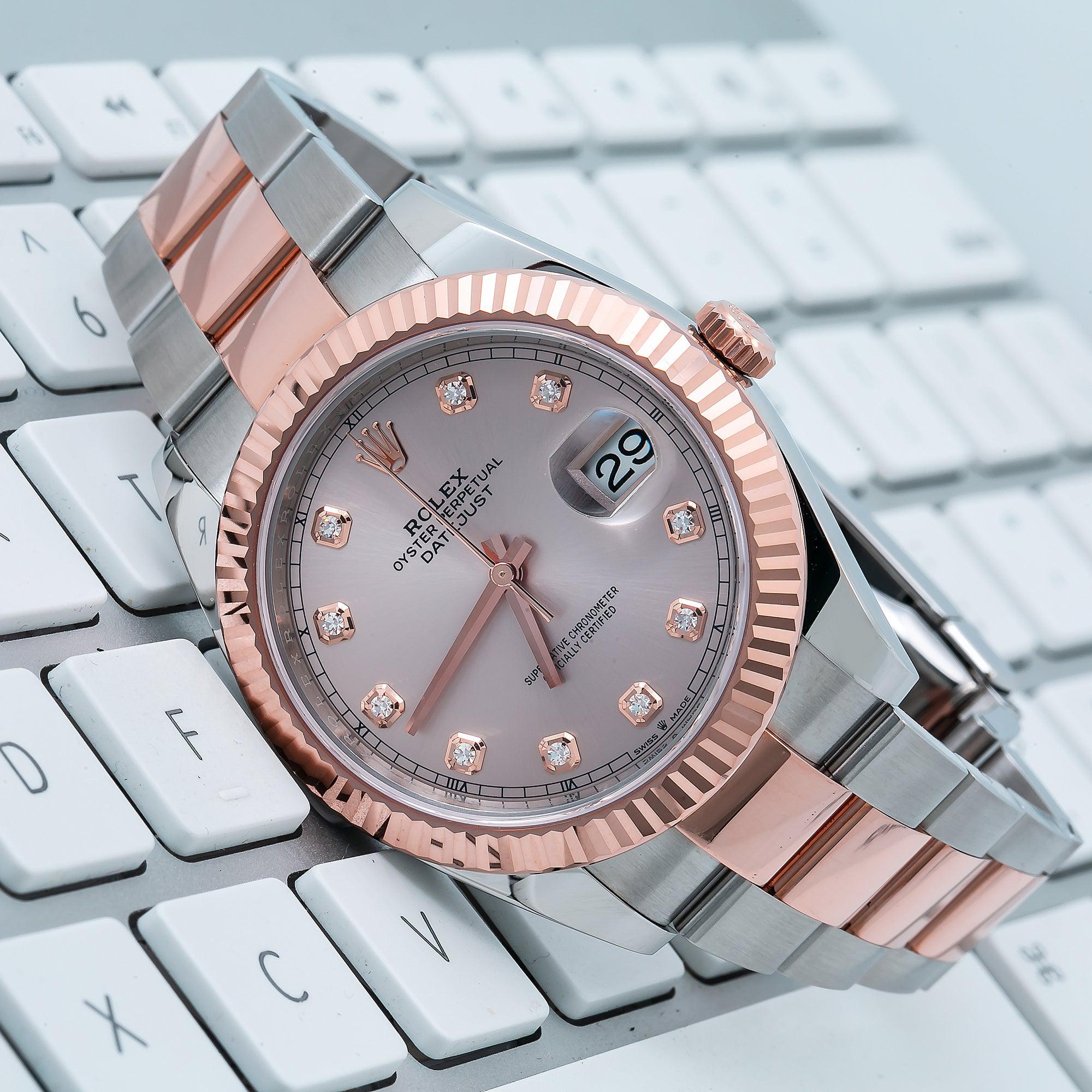 Rolex Datejust 41 126331 41MM Pink Diamond Dial With Two Tone Jubilee Bracelet