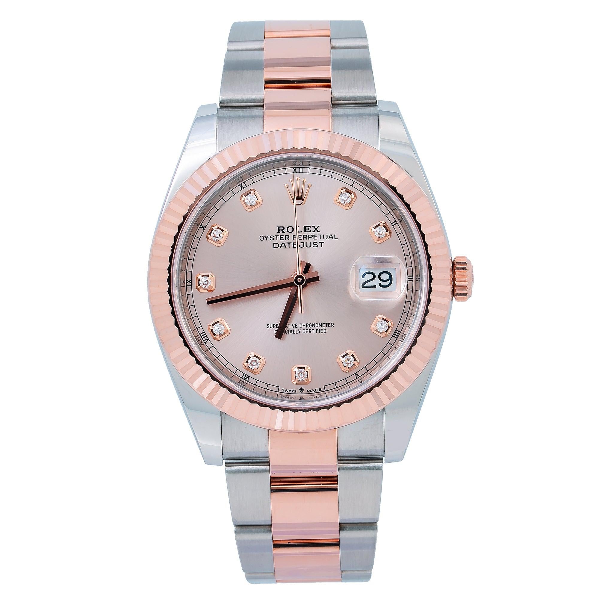 Rolex Datejust 41 126331 41MM Pink Diamond Dial With Two Tone Jubilee Bracelet