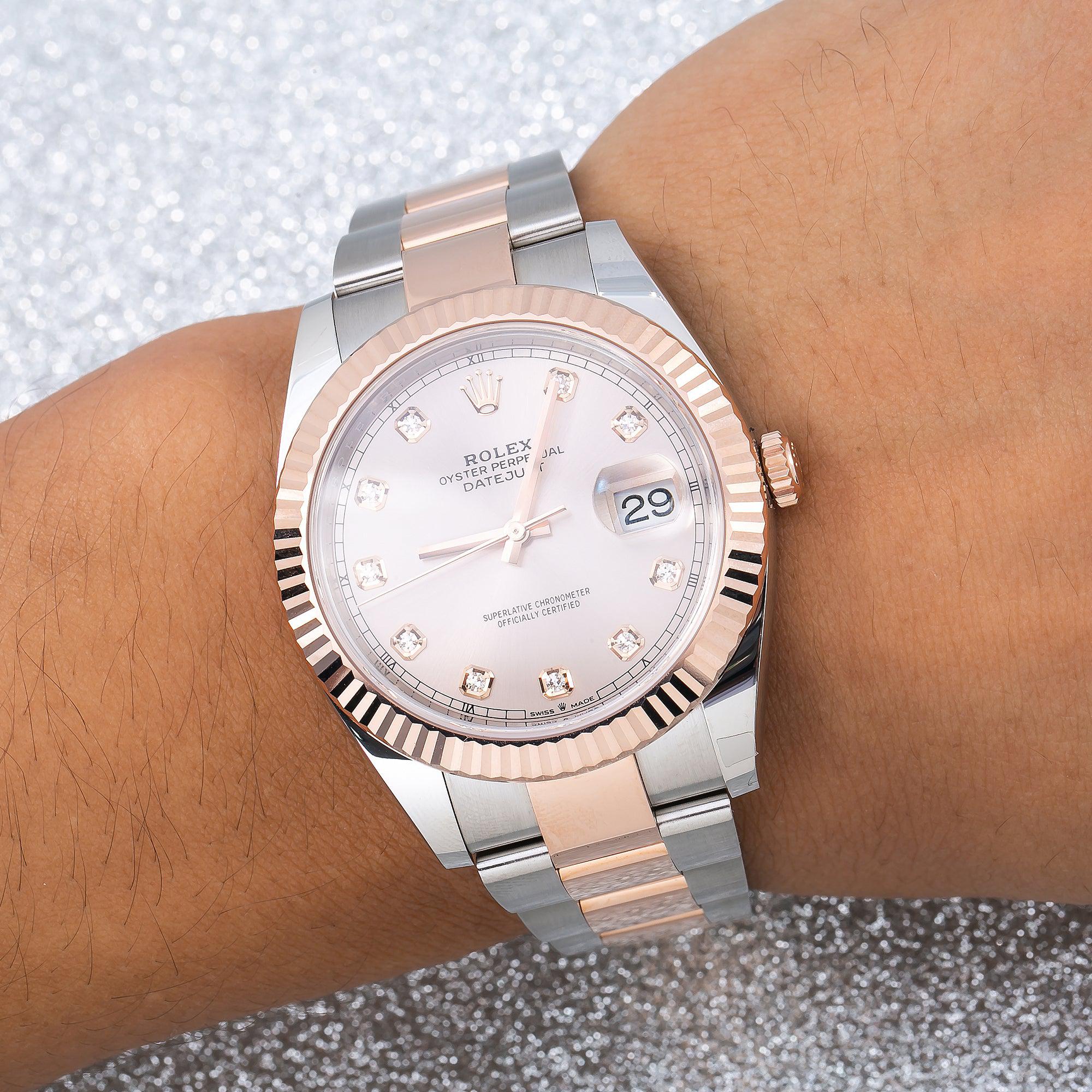 Rolex Datejust 41 126331 41MM Pink Diamond Dial With Two Tone Jubilee Bracelet