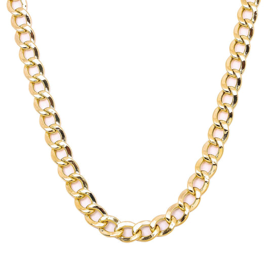 10K Yellow Gold 6.26mm Hollow Cuban Link Chain Available In Sizes 18"-26"
