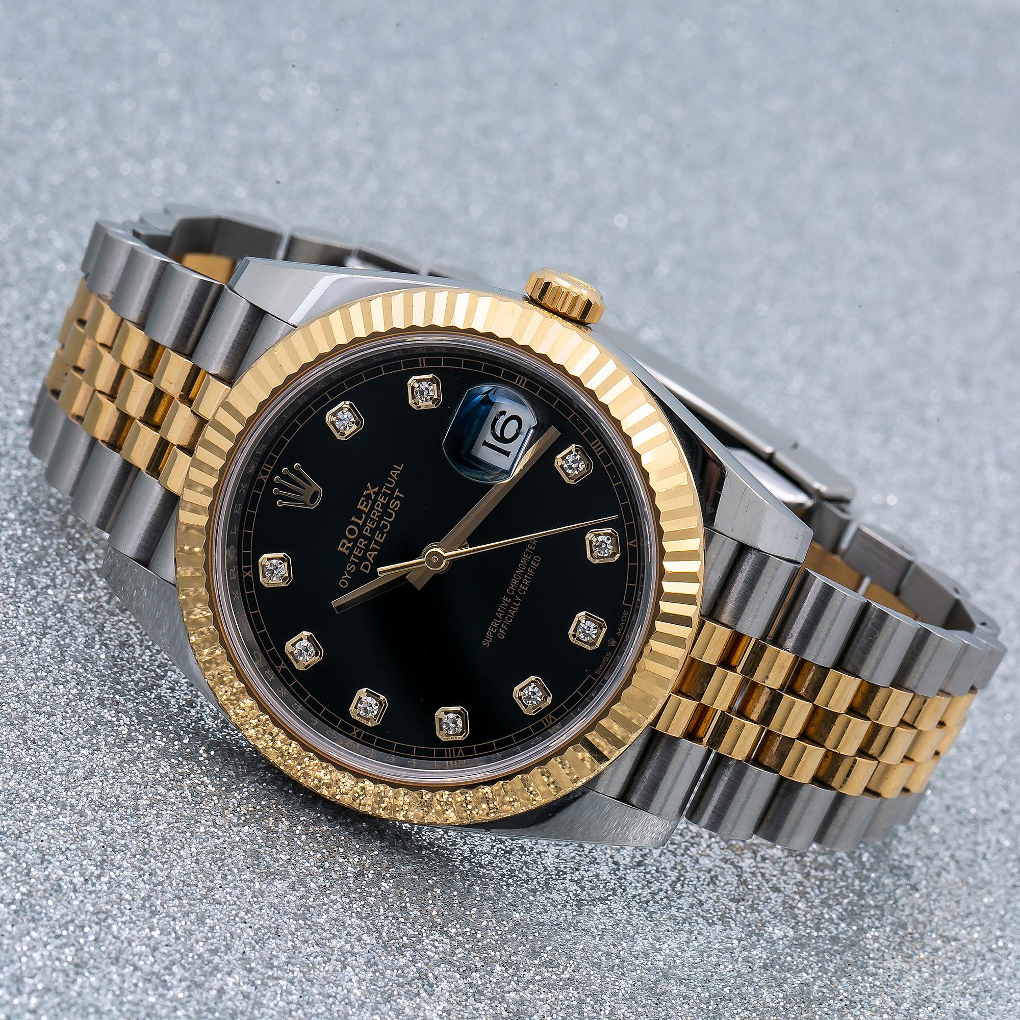 Rolex Datejust 126333 41MM Black Diamond Dial With Two Tone Jubilee Bracelet