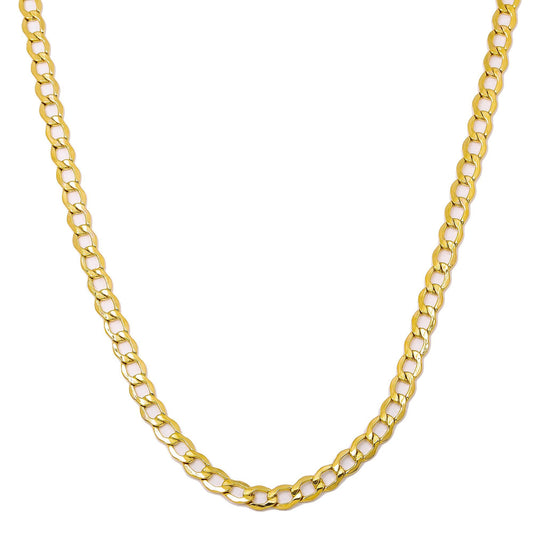 10K Yellow Gold 2.62mm Hollow Cuban Link Chain Available In Sizes 18"-26"