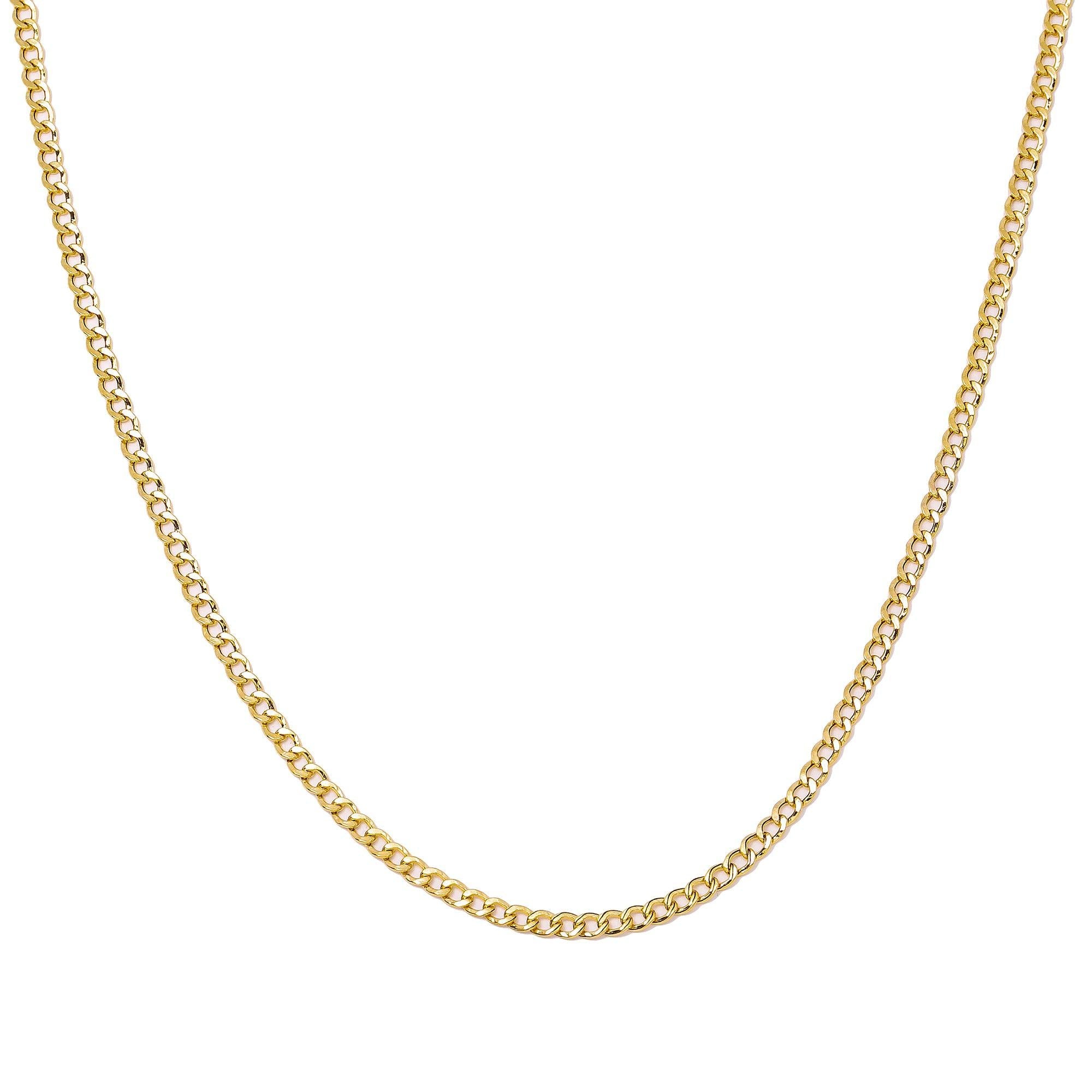 10K Yellow Gold 2mm Hollow Cuban Link Chain