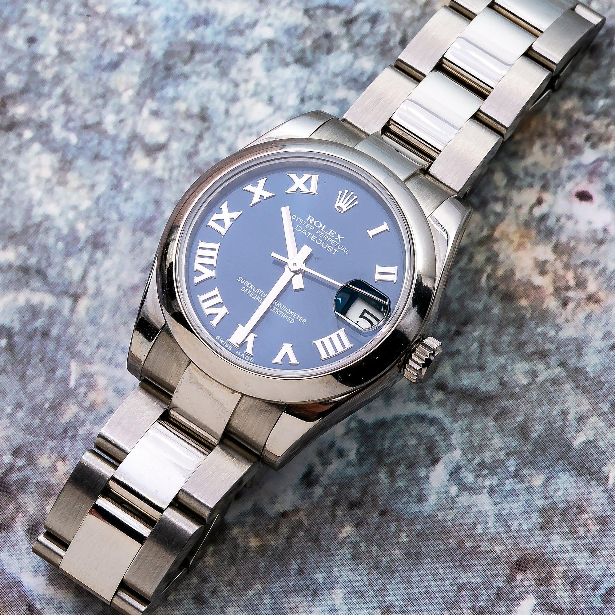 Rolex Lady-Datejust 178240 31MM Blue Dial With Stainless Steel Oyster Bracelet