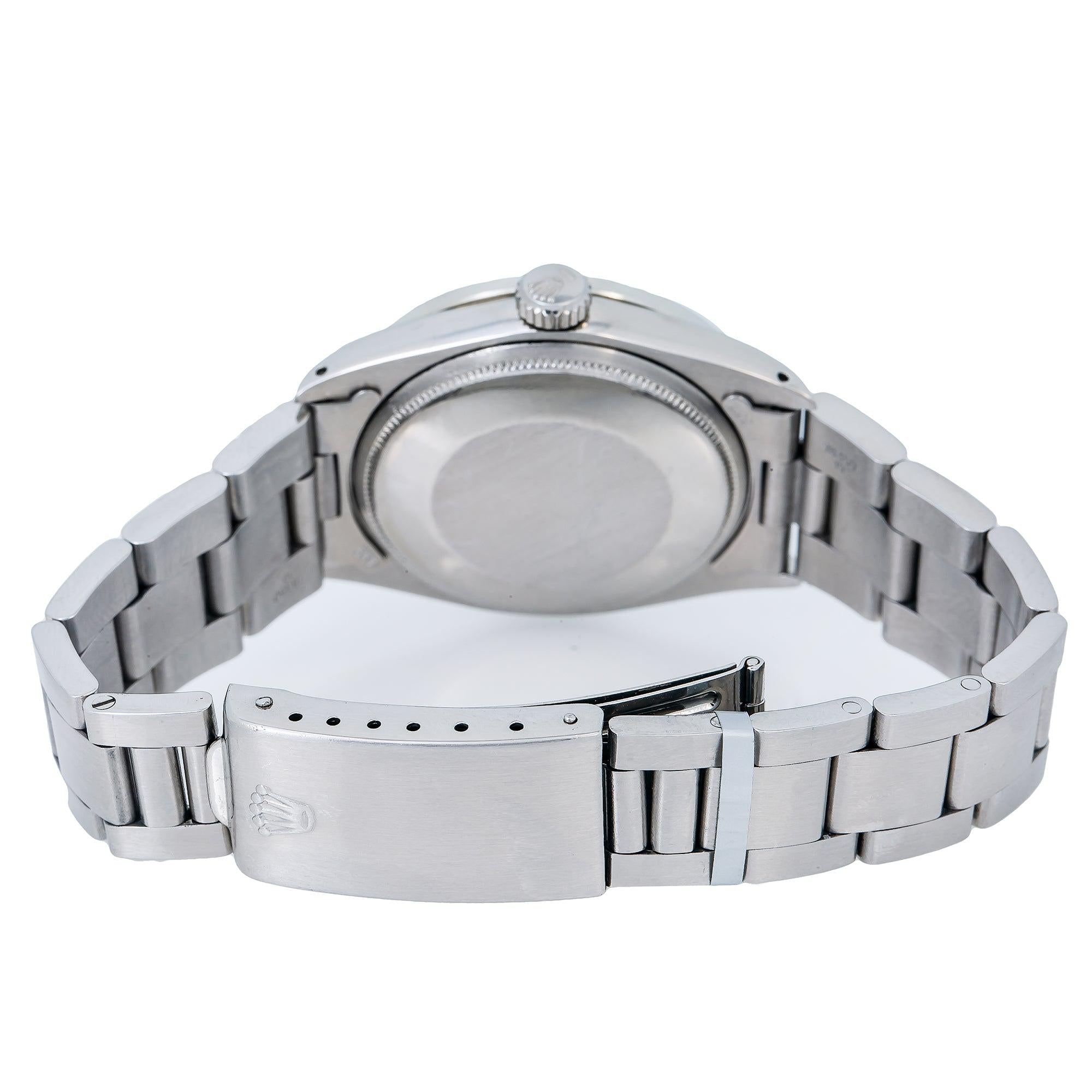 Rolex Oyster Perpetual Date 1500 34MM Turquoise Diamond Dial With Stainless Steel Oyster Bracelet