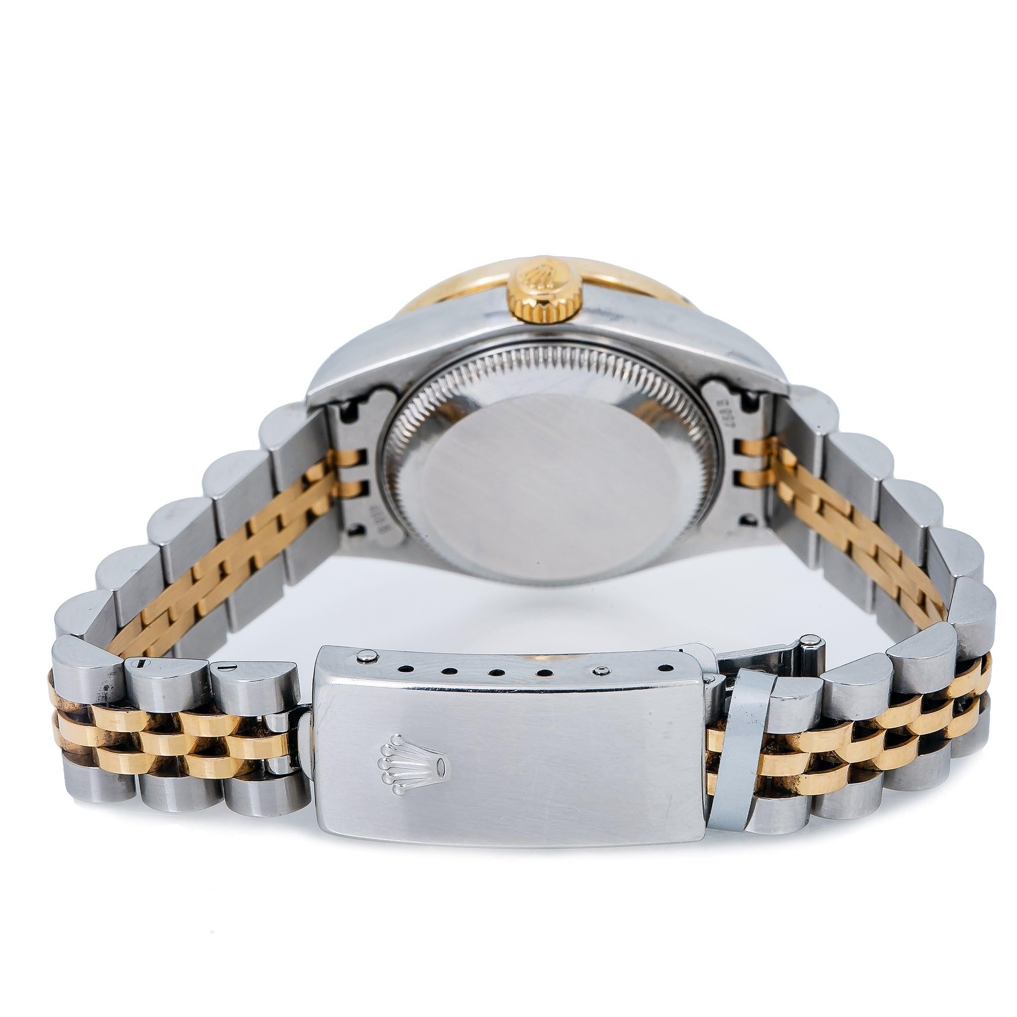 Rolex Lady-Datejust 6917 26MM Green Diamond Dial With Two Tone Jubilee Bracelet