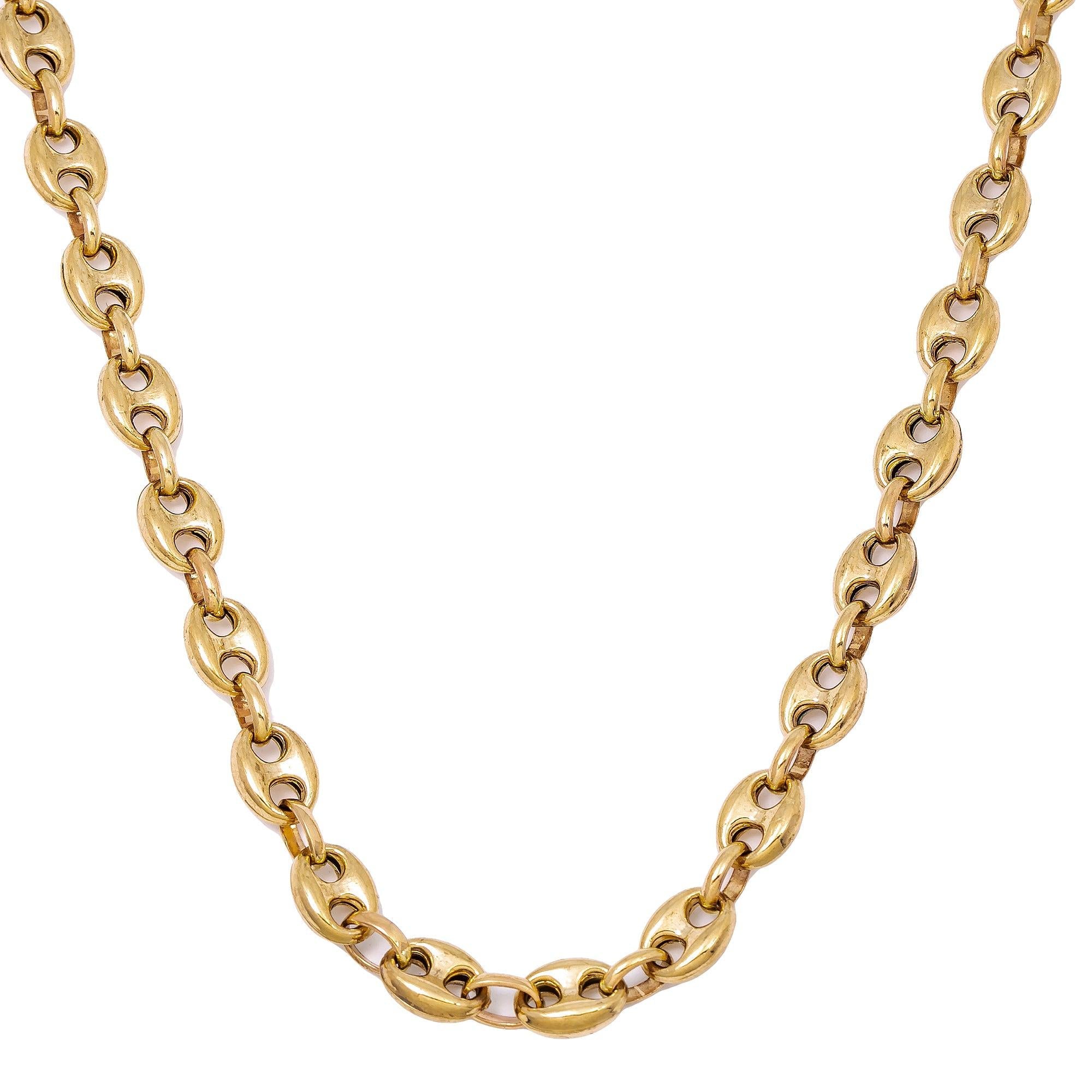 10K Yellow Gold 7mm Puff Chain Available Sizes 18"-26"