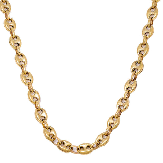 10K Yellow Gold 7mm Puff Chain Available Sizes 18"-26"