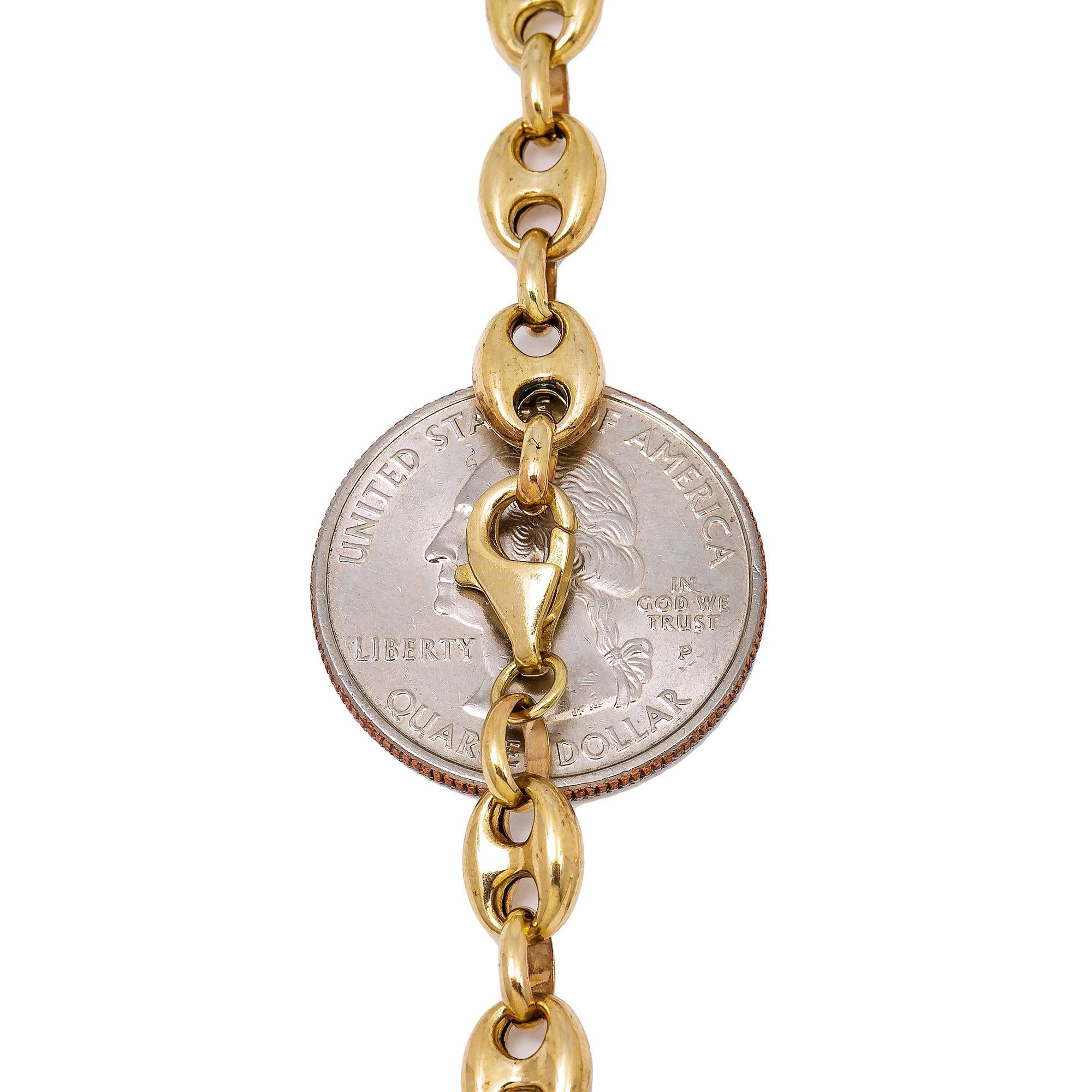 10K Yellow Gold 7mm Puff Chain Available Sizes 18"-26"