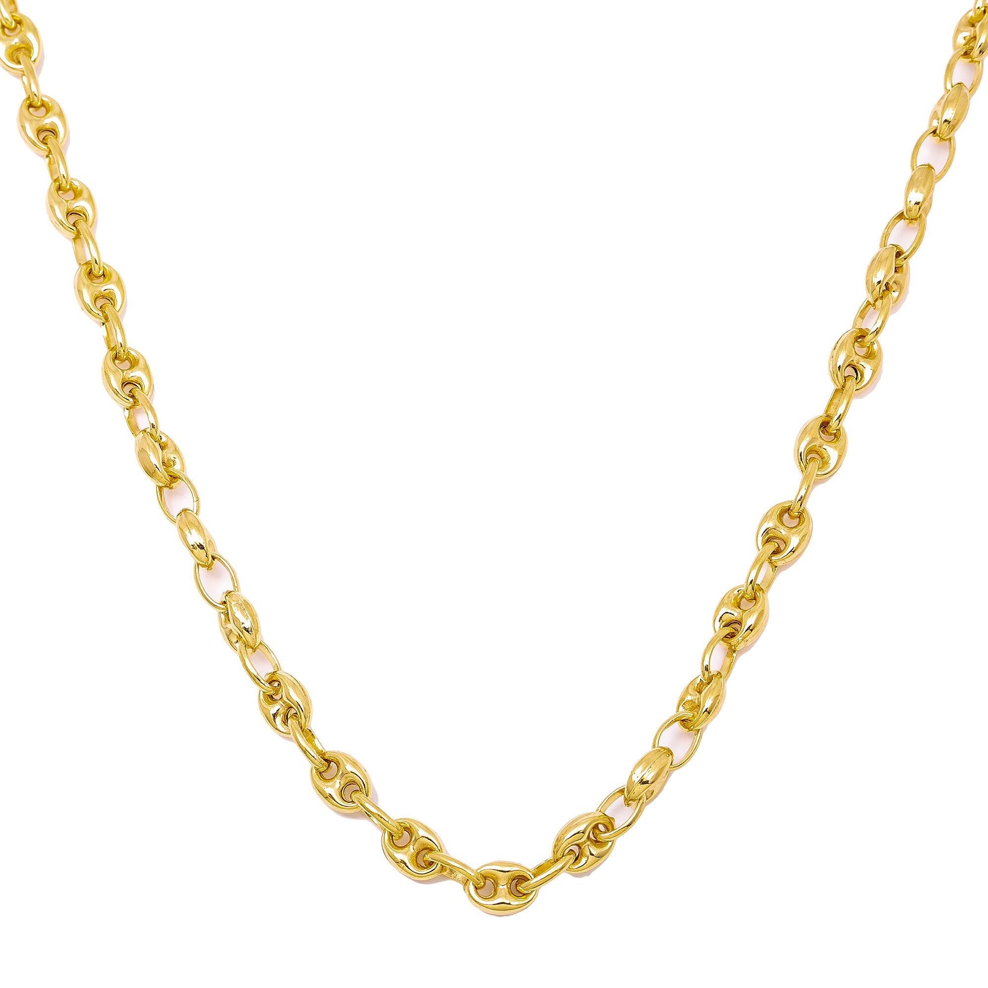 10K Yellow Gold 4.67mm Puff Chain Available In Sizes 18"-26"