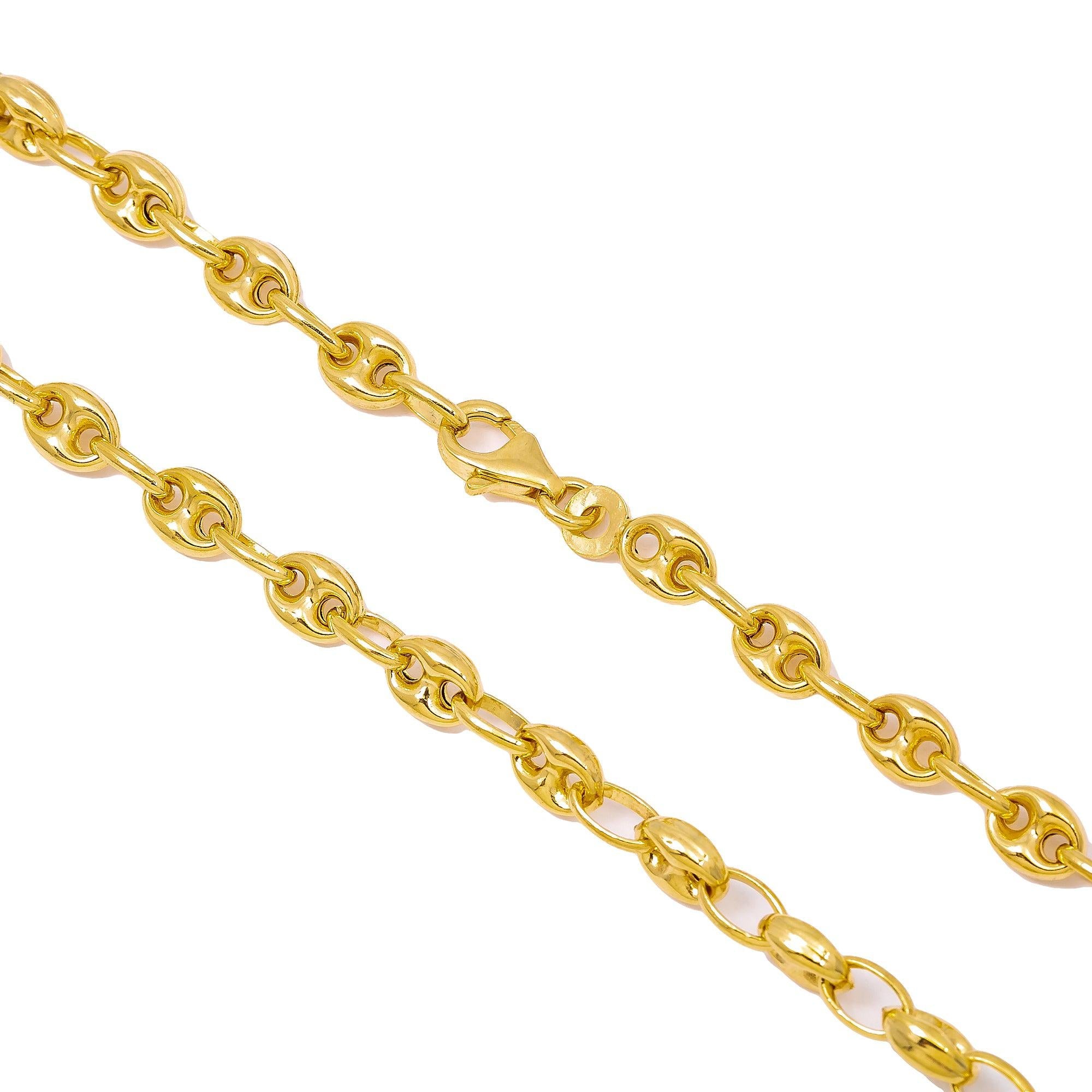 10K Yellow Gold 4.67mm Puff Chain Available In Sizes 18"-26"