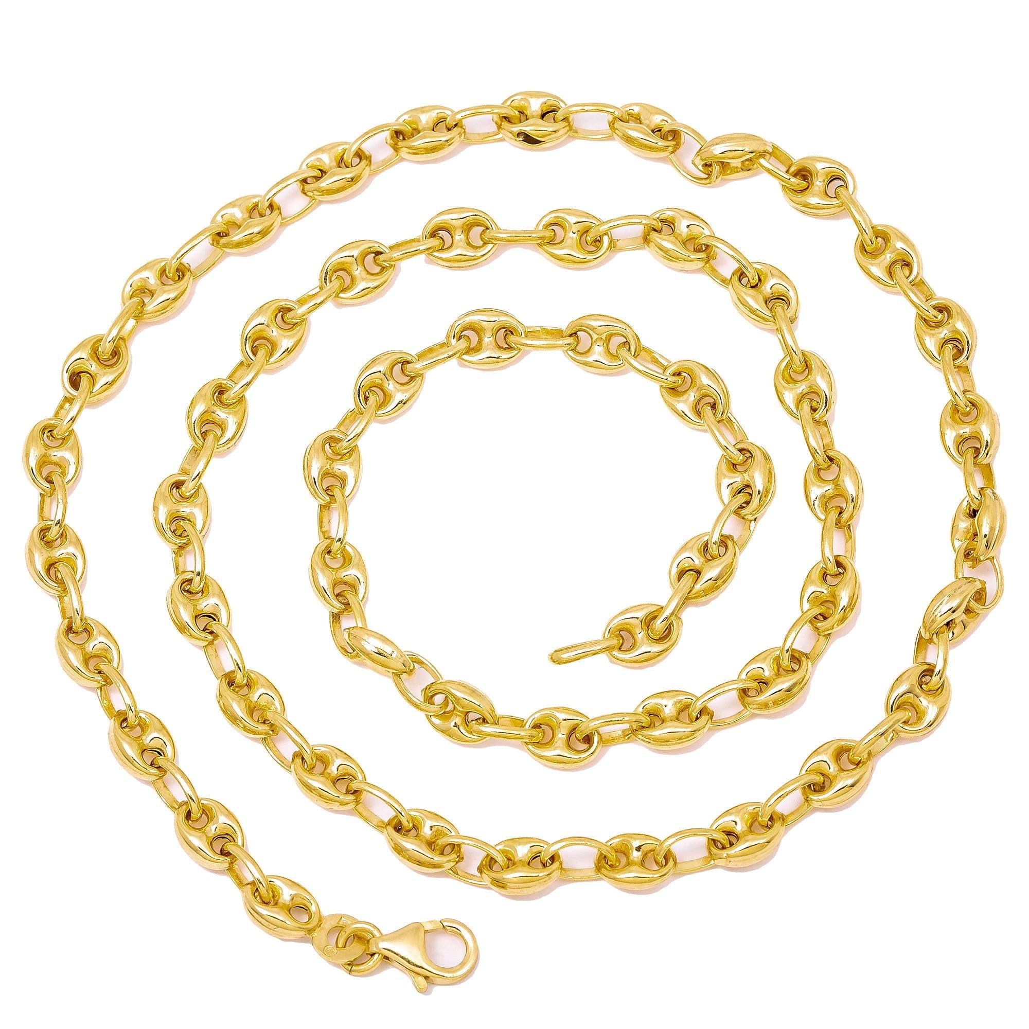 10K Yellow Gold 4.67mm Puff Chain Available In Sizes 18"-26"