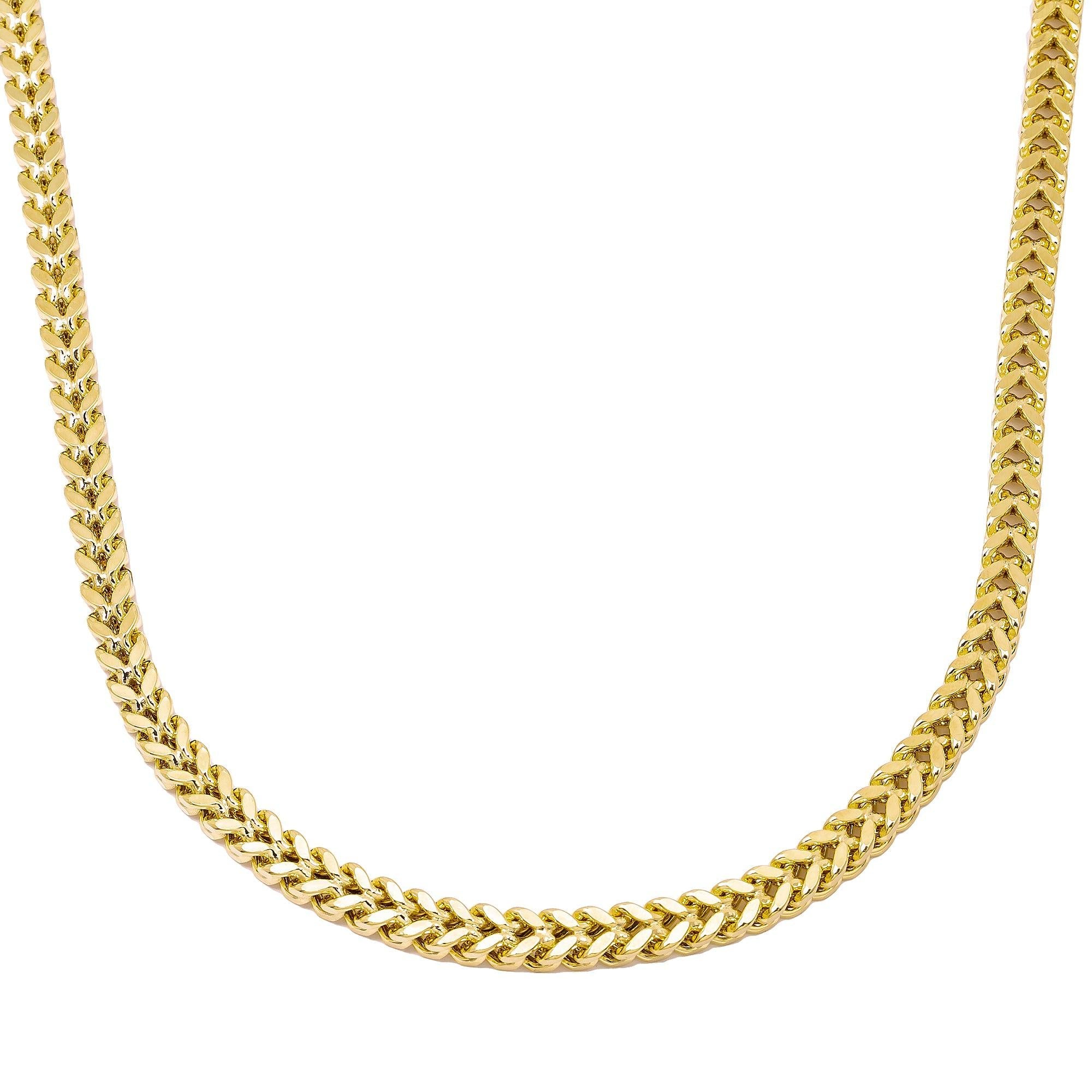 10K Yellow Gold 7.32mm Hollow Franco Chain