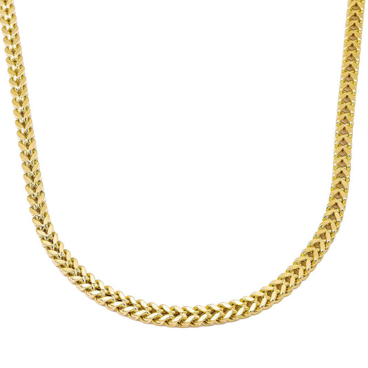 10K Yellow Gold 7.32mm Hollow Franco Chain