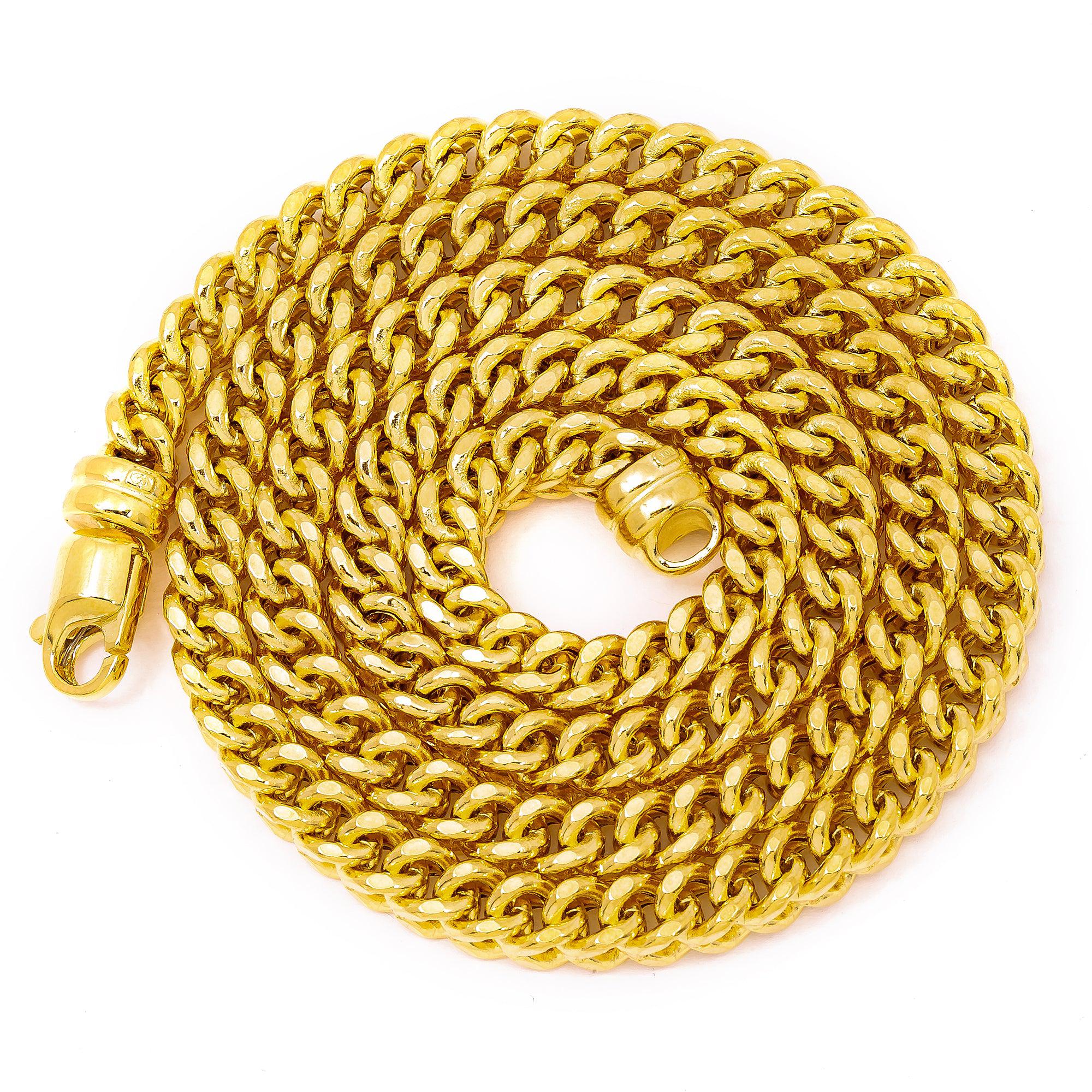 10K Yellow Gold 5.13mm Hollow Franco Chain Available In Sizes 18"-26"