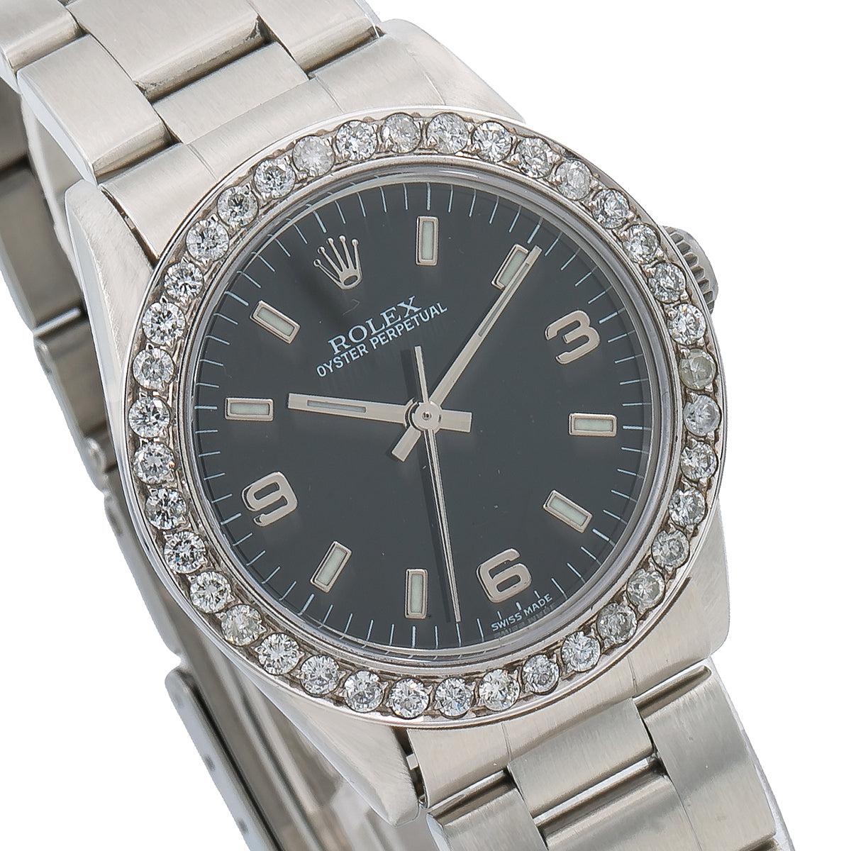 Rolex Oyster Perpetual Date 69240 26MM Black Dial With Stainless Steel Oyster Bracelet