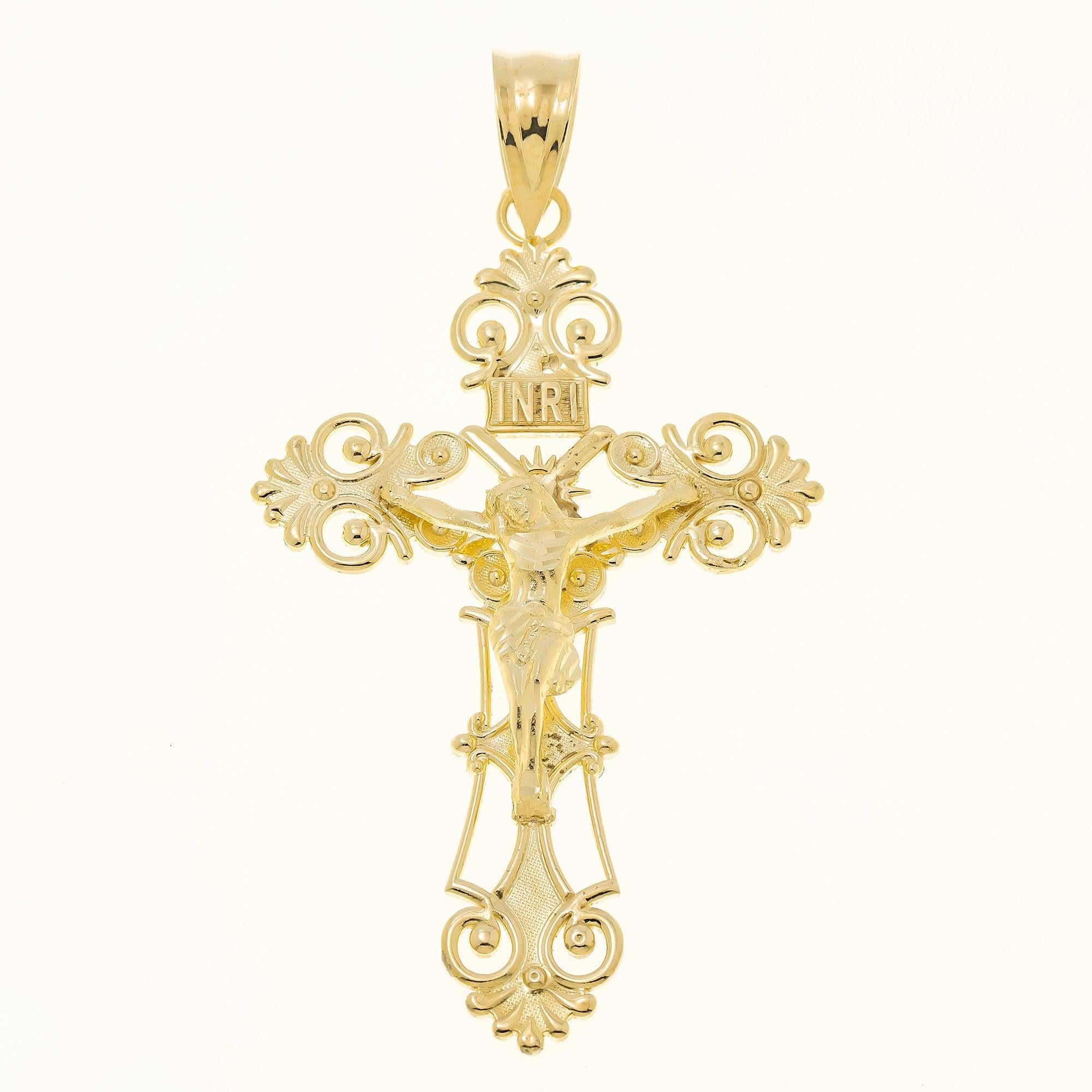 10K GOLD CRUCIFIX PENDANT 21.8G