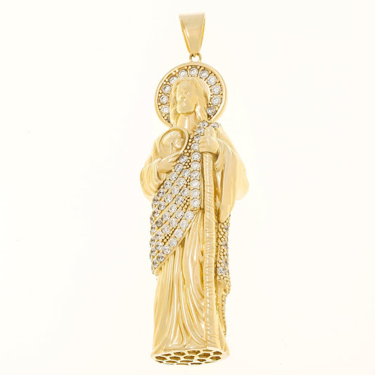 10K GOLD DIAMOND ST. JUDE PENDANT 43.6G