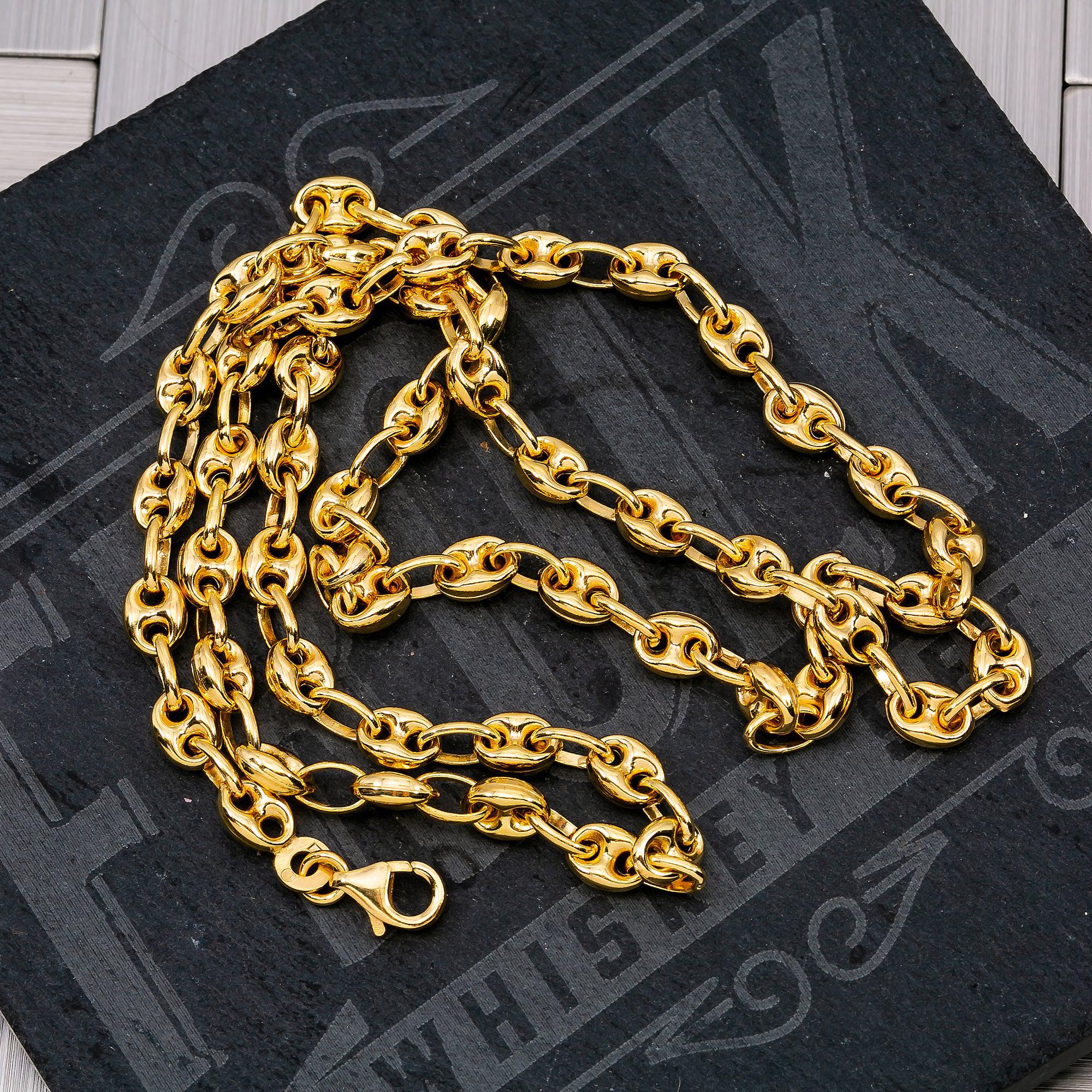 10K Yellow Gold 4.67mm Puff Chain Available In Sizes 18"-26"