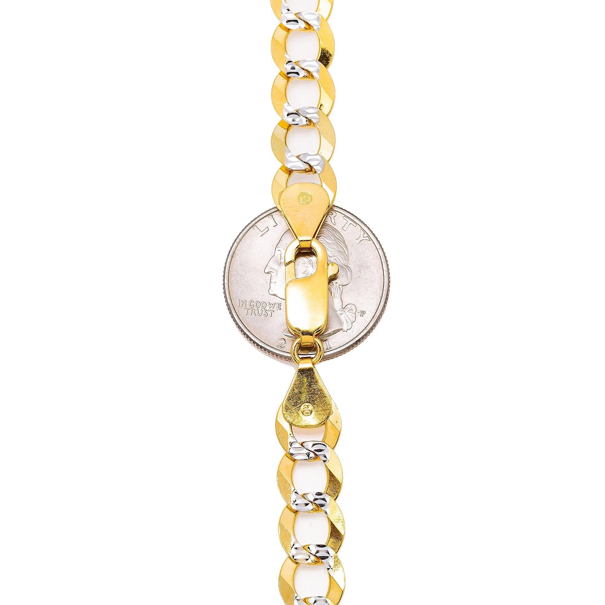 10k Yellow Gold 10mm Flat Diamond Cut Cuban Chain Available In Sizes 18"-26"