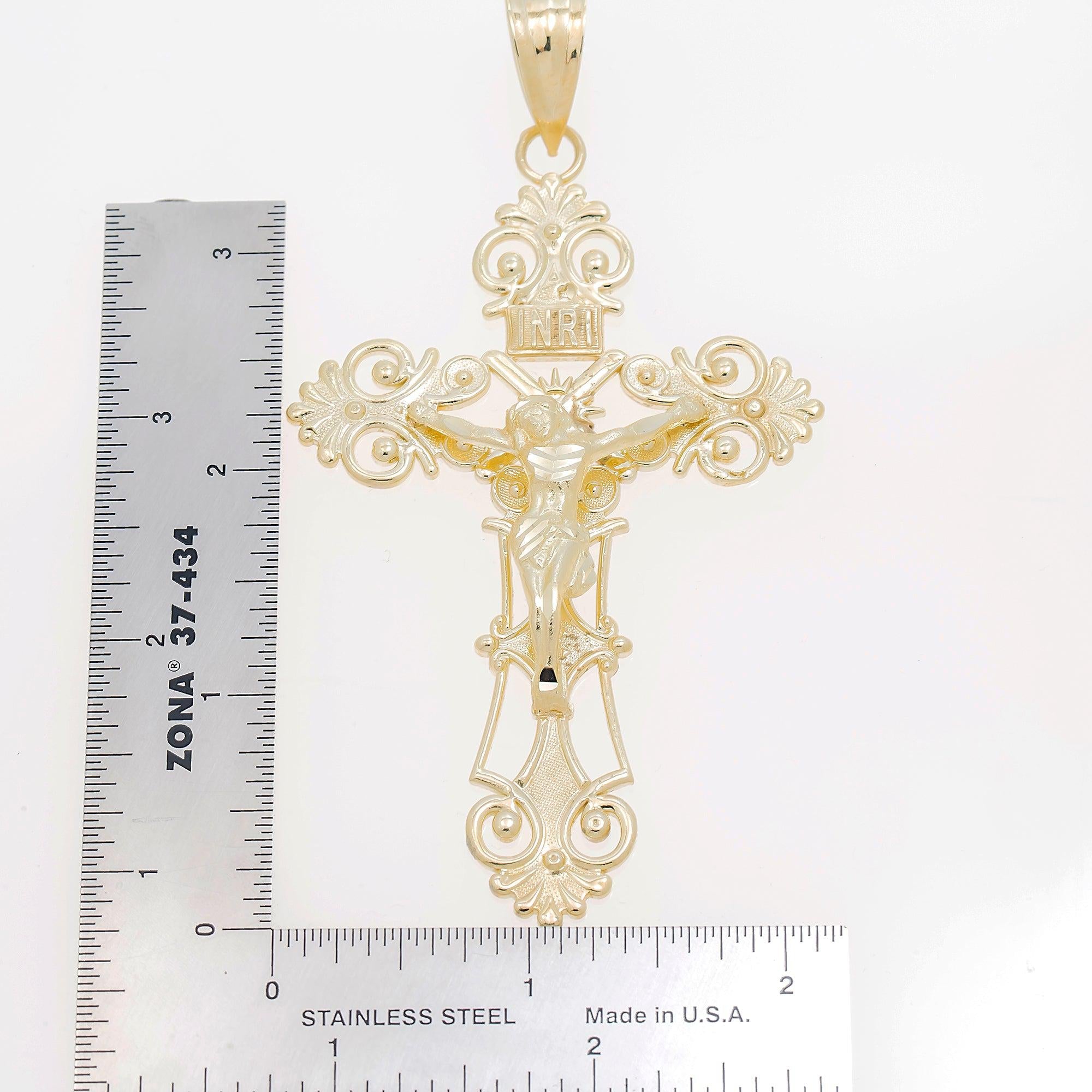 10K GOLD CRUCIFIX PENDANT 21.8G