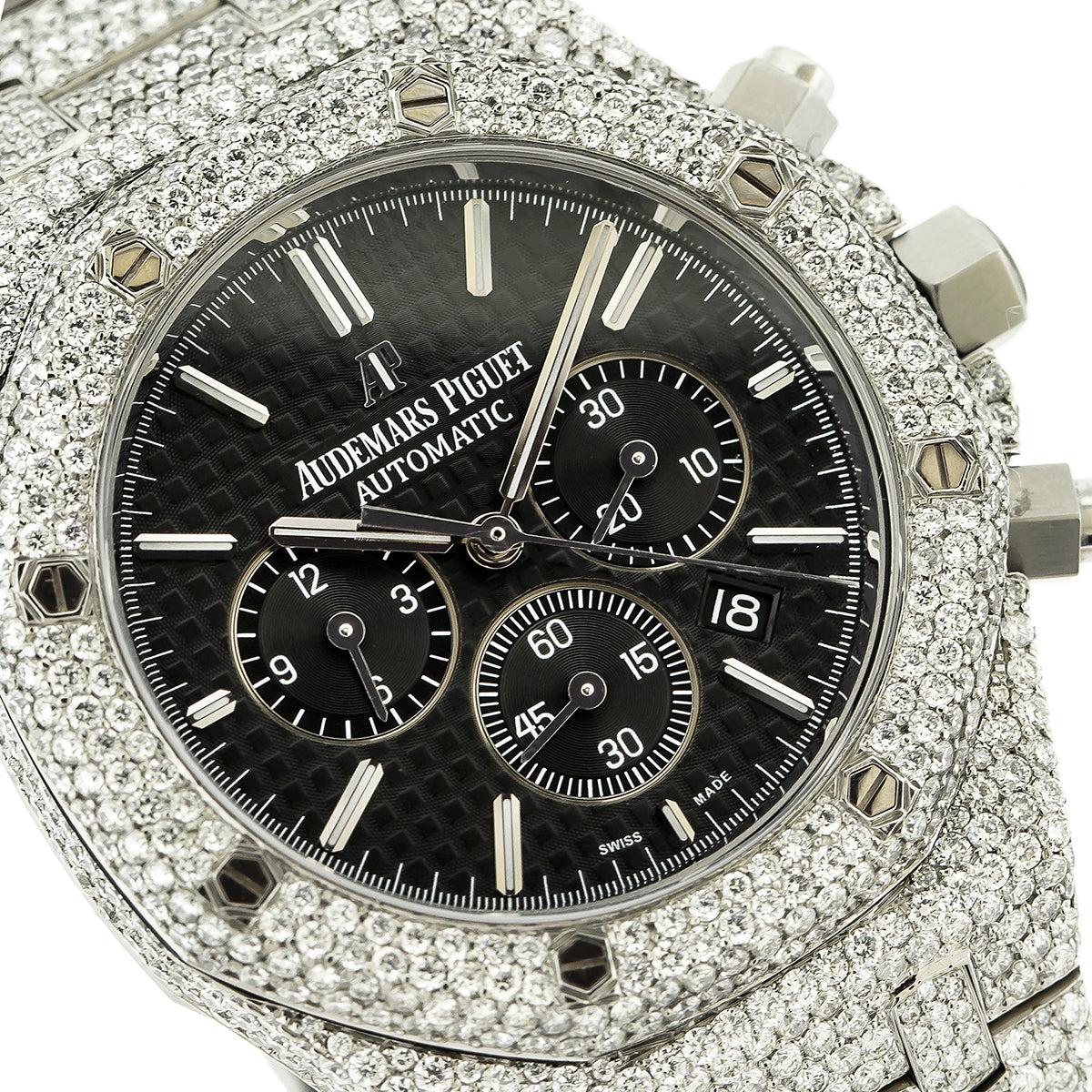 Audemars Piguet Royal Oak Chronograph 26320ST 41mm Black Dial With 23.75 CT Diamonds