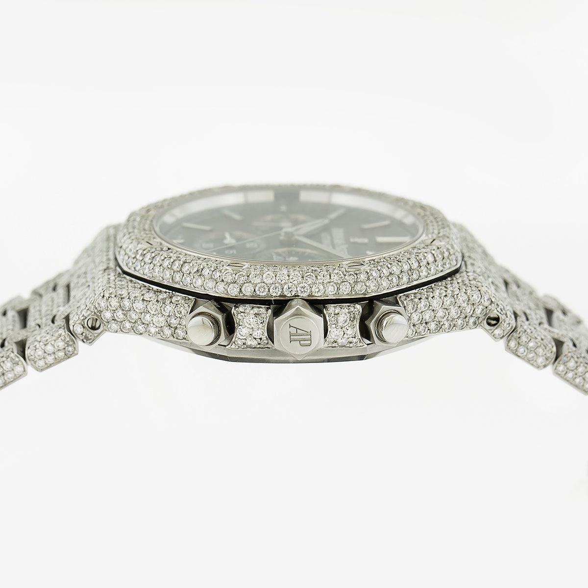 Audemars Piguet Royal Oak Chronograph 26320ST 41mm Black Dial With 23.75 CT Diamonds