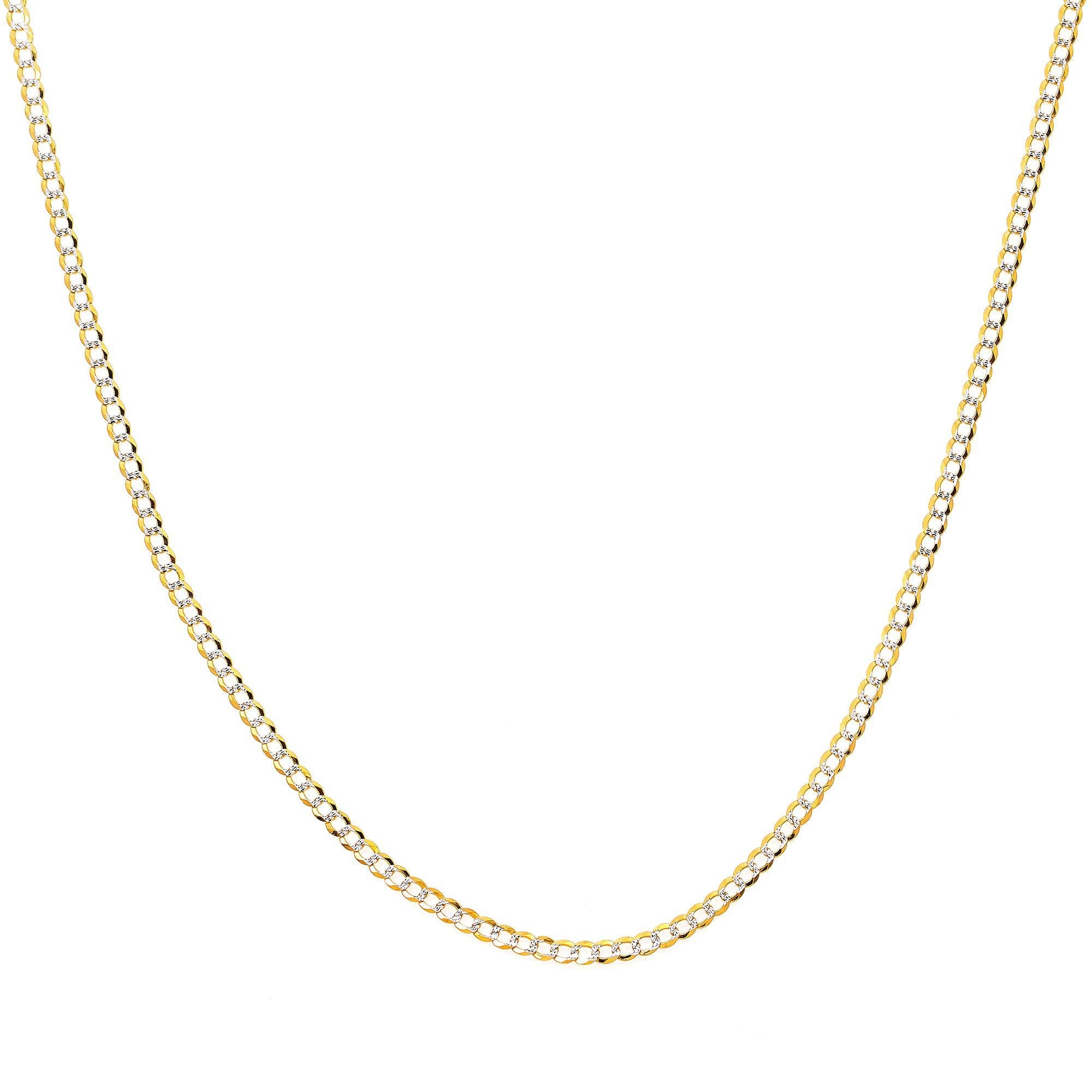 10k Yellow Gold 3mm Flat Diamond Cut Cuban Chain Available In Sizes 18"-26"