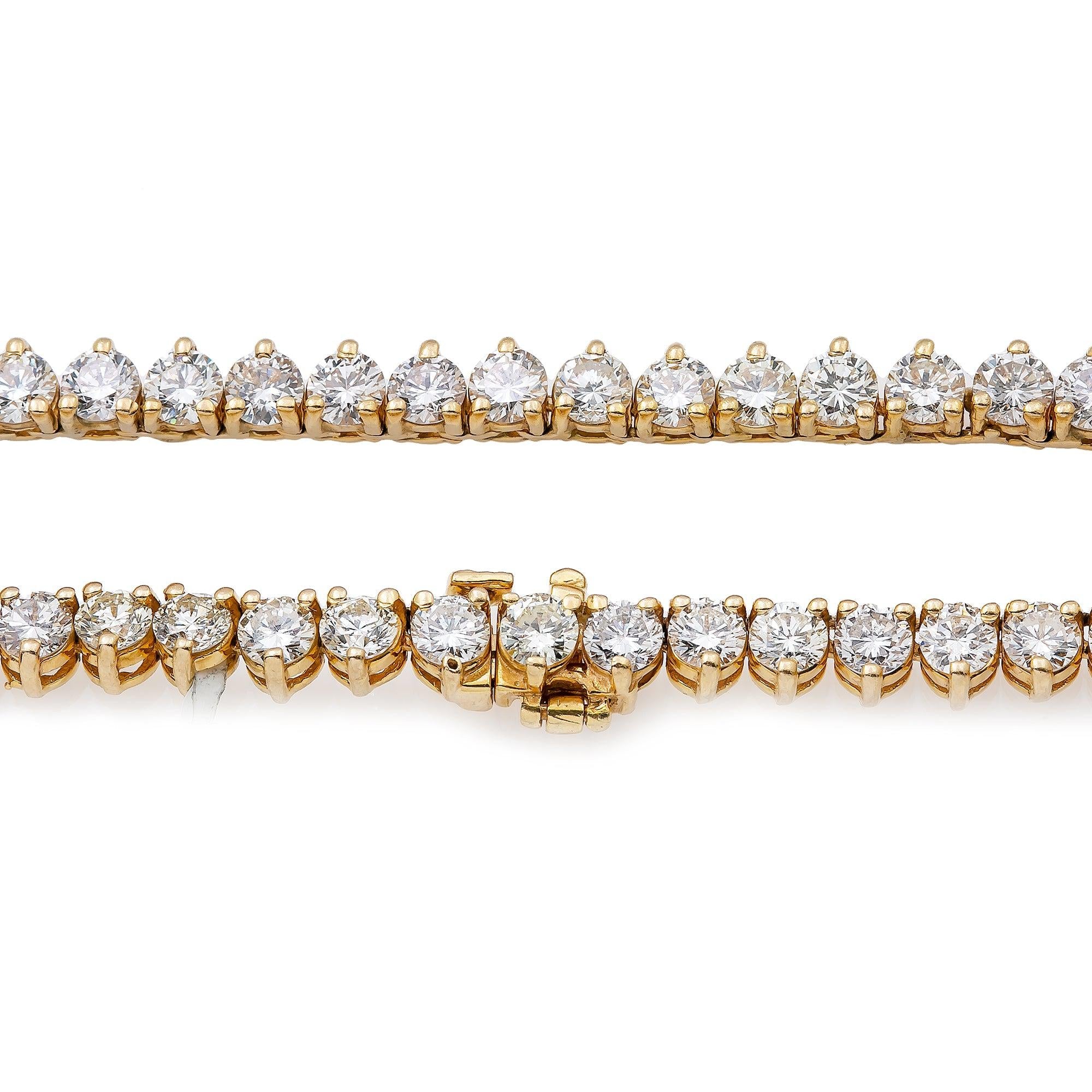 14K GOLD DIAMOND 24"/4.6MM TENNIS CHAIN 30.82 CT