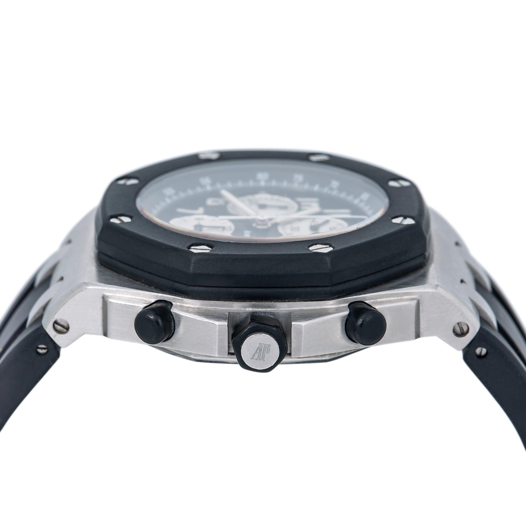 Audemars Piguet Royal Oak Offshore Chronograph 25940SK 42MM Black Dial With Rubber Bracelet