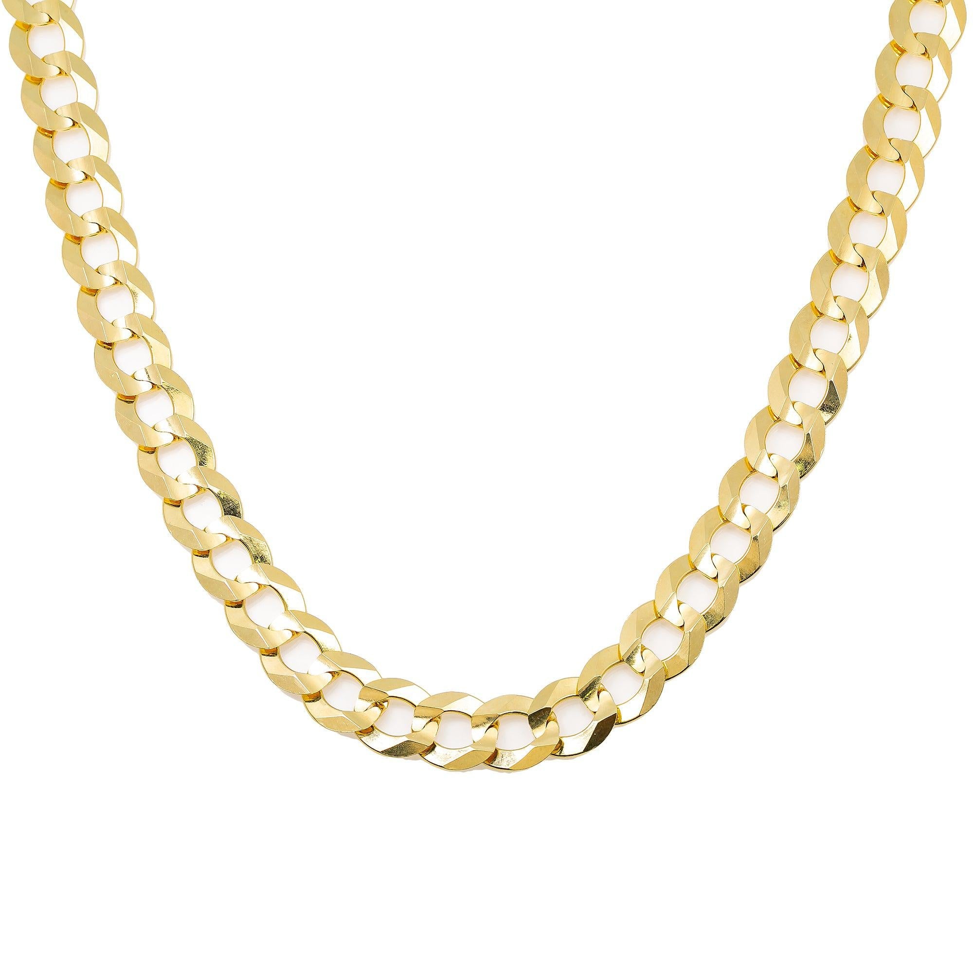 10k Yellow Gold 11mm Open Cuban Link Available In Sizes 18"-26"